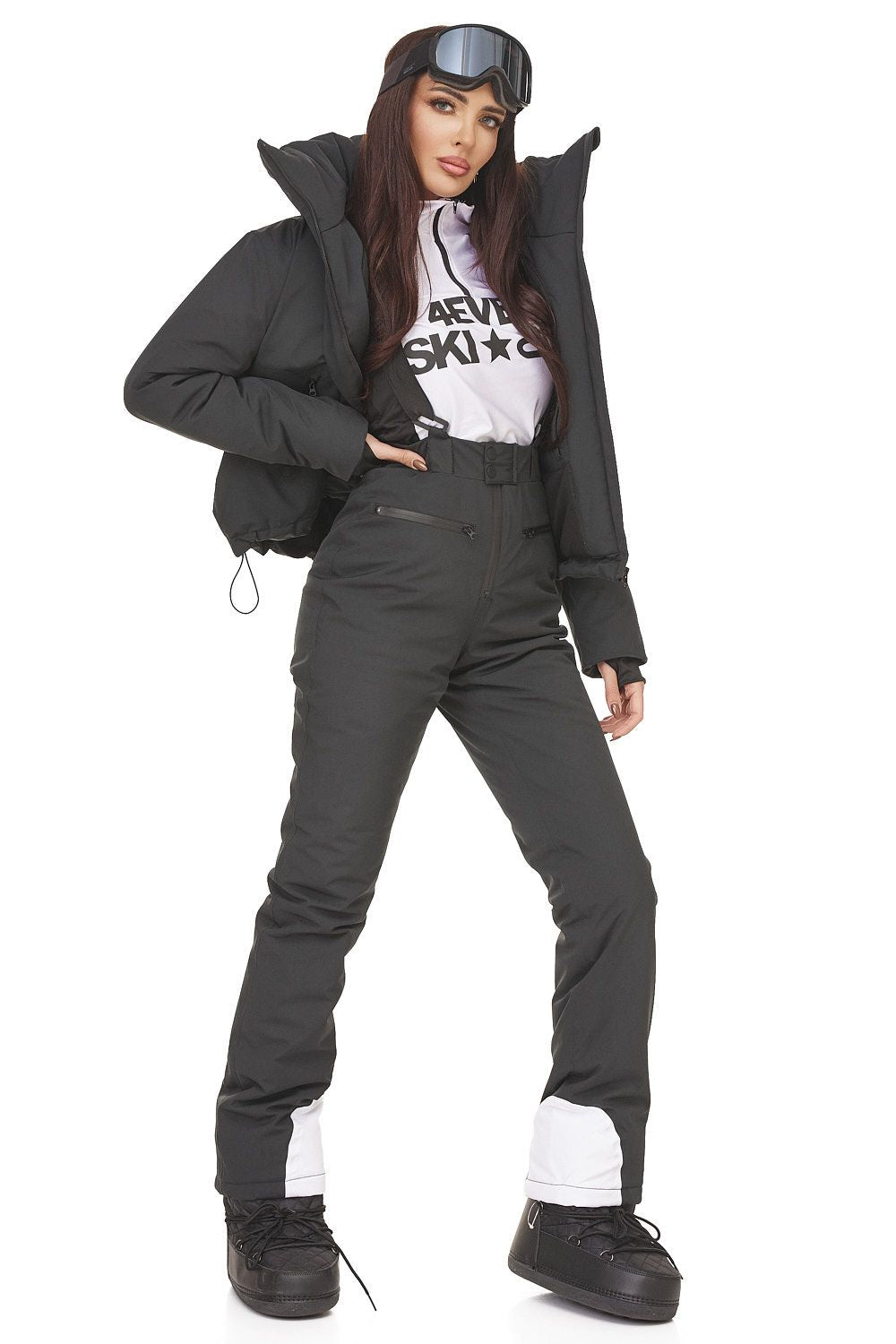 Costum ski casual negru Reasia Bogas