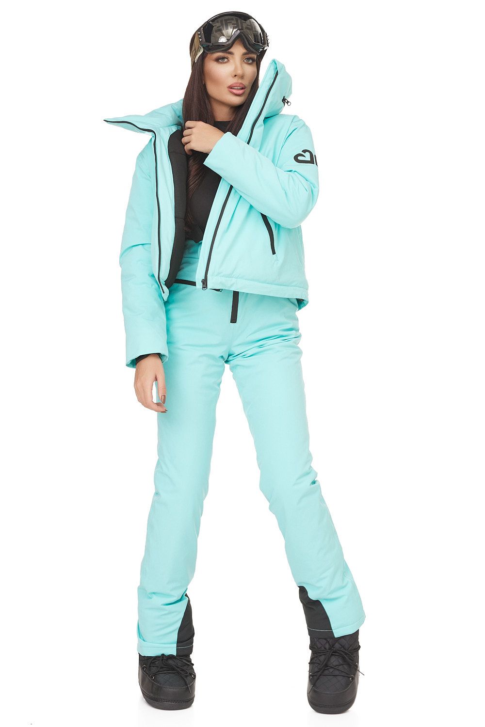 Costum ski casual turcoaz Reasia Bogas