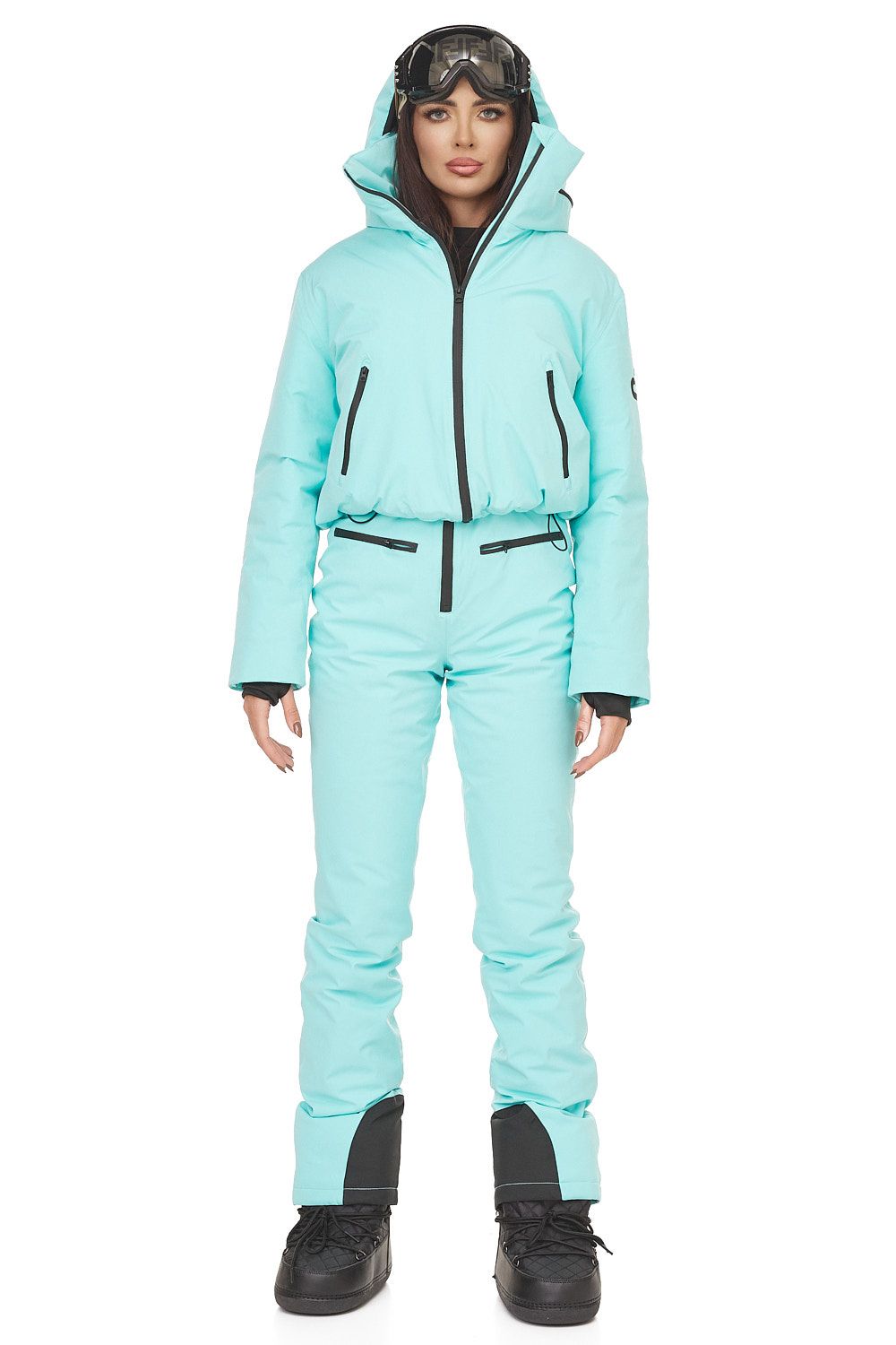 Costum ski casual turcoaz Reasia Bogas