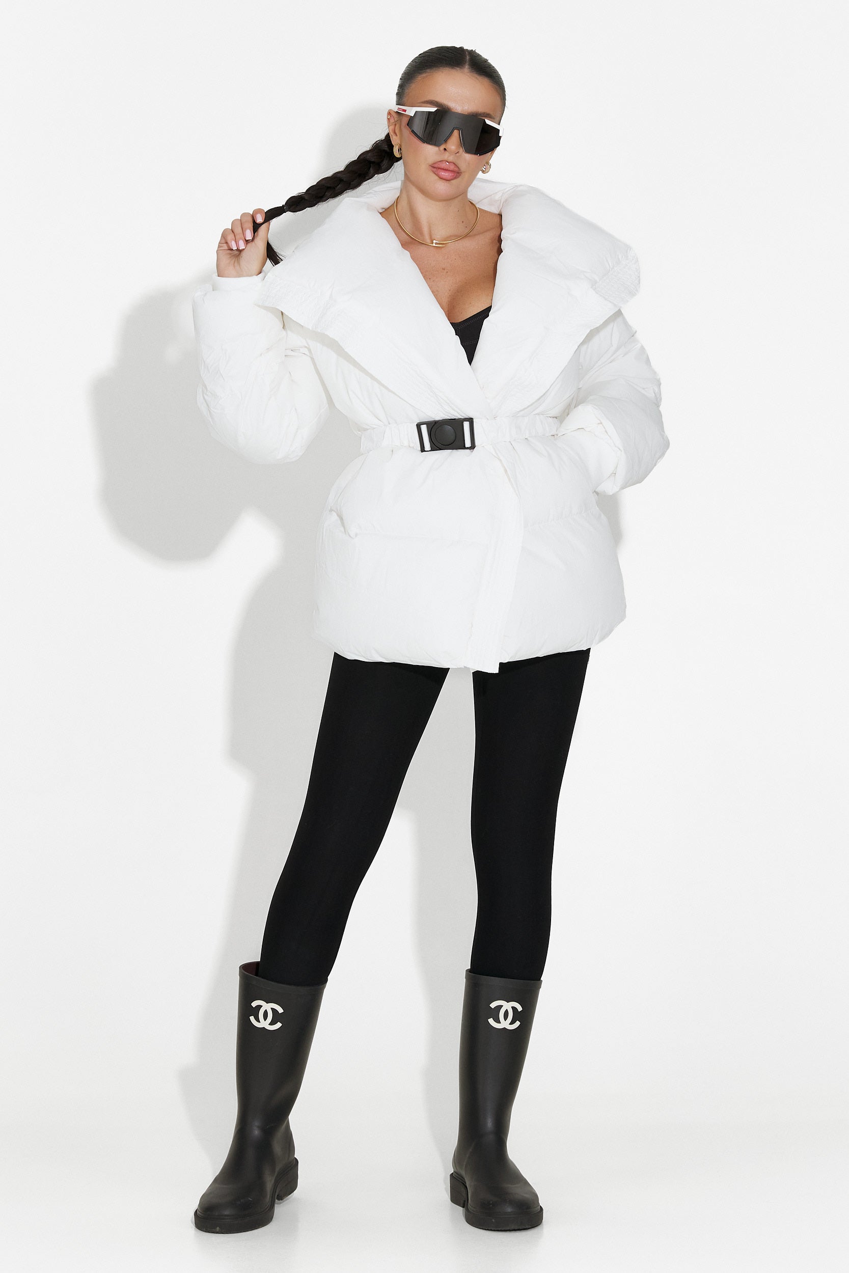 Geaca dama casual alba Norisa Bogas