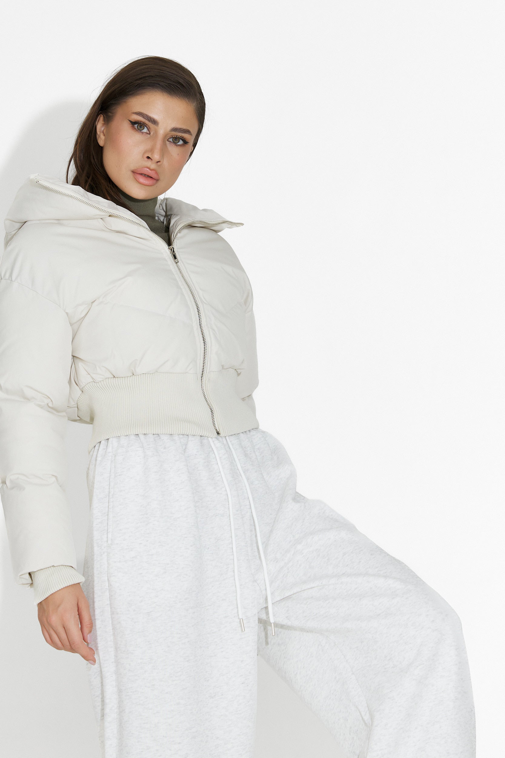 Geaca dama casual bej Lumaya Bogas