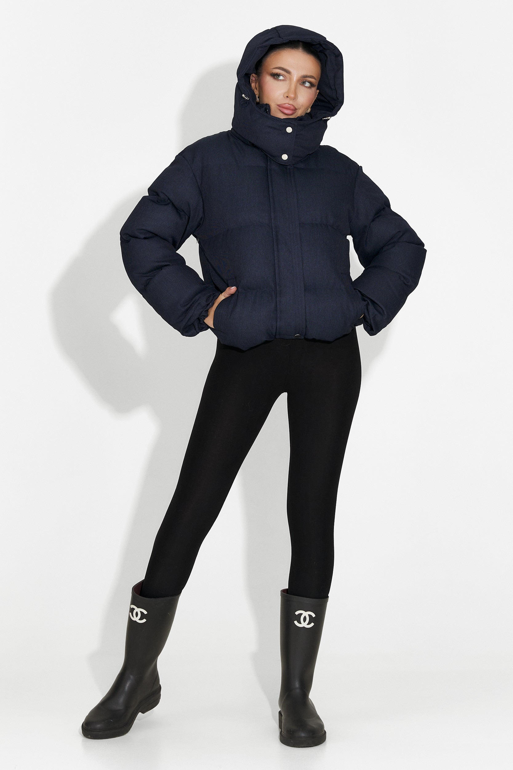 Geaca dama casual bleumarin Luisana Bogas