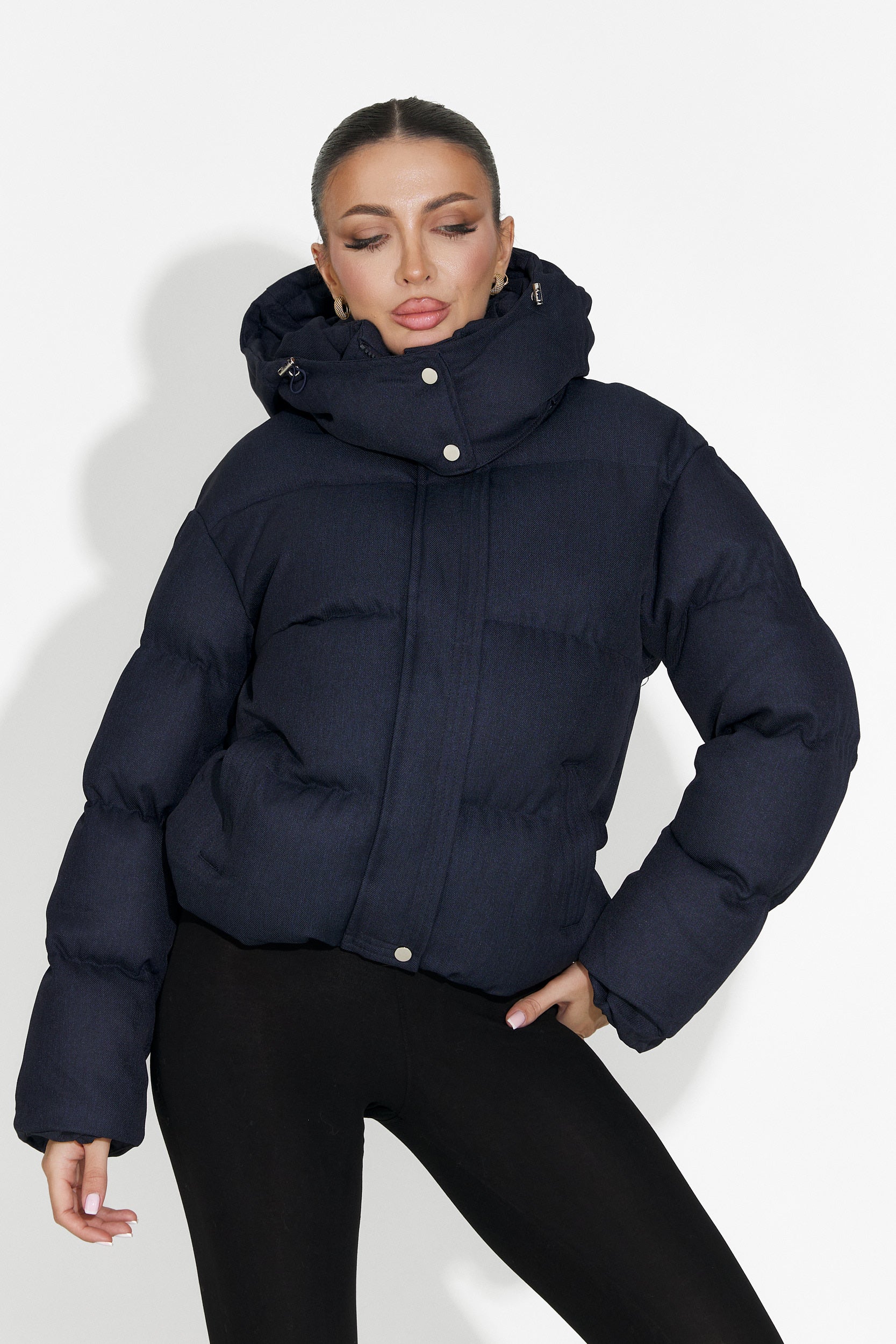 Geaca dama casual bleumarin Luisana Bogas