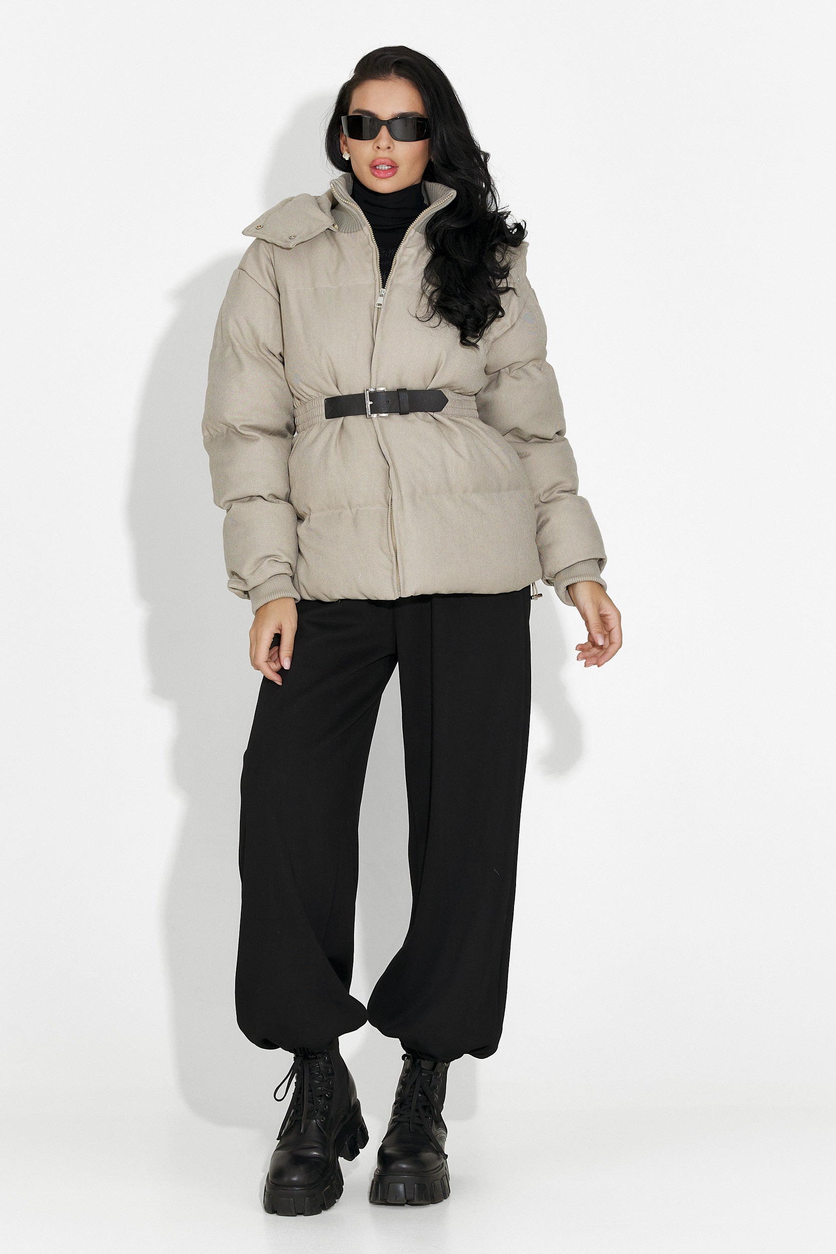 Geaca dama casual grej Savrina Bogas