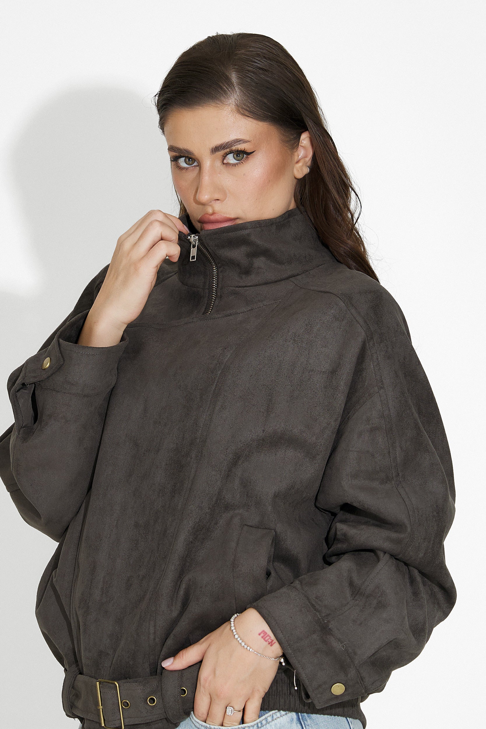 Geaca dama casual gri Ismoria Bogas