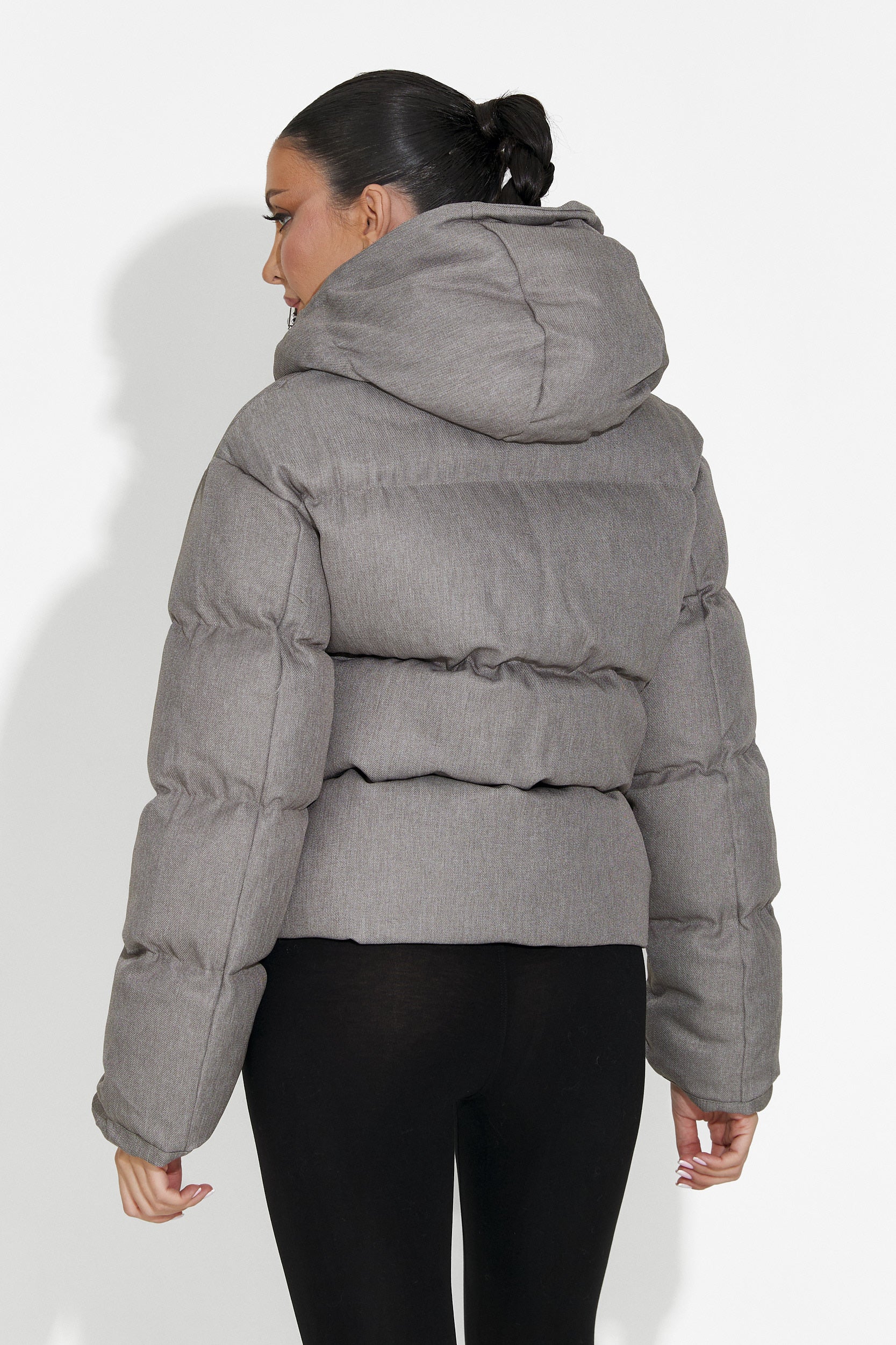 Geaca dama casual gri Luisana Bogas