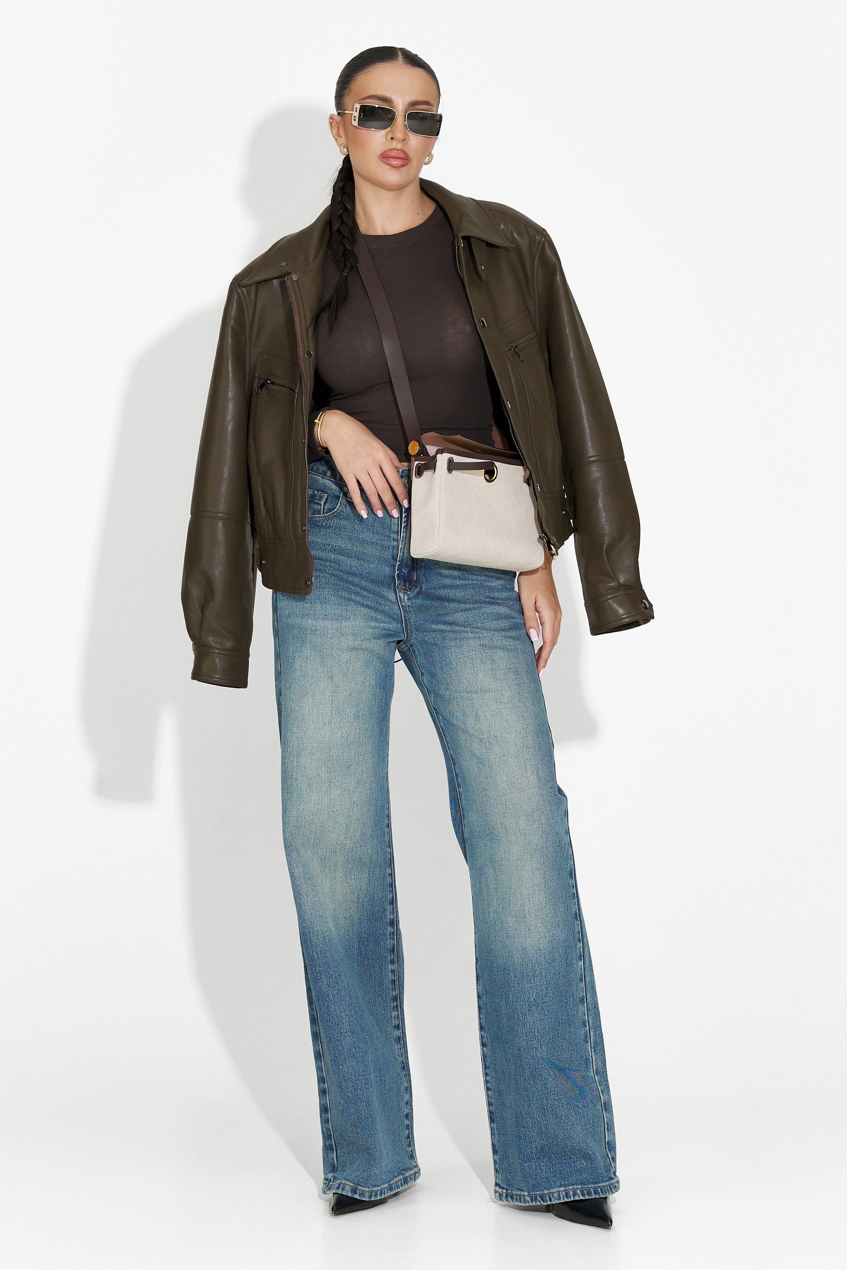 Geaca dama casual kaki Giselia Bogas