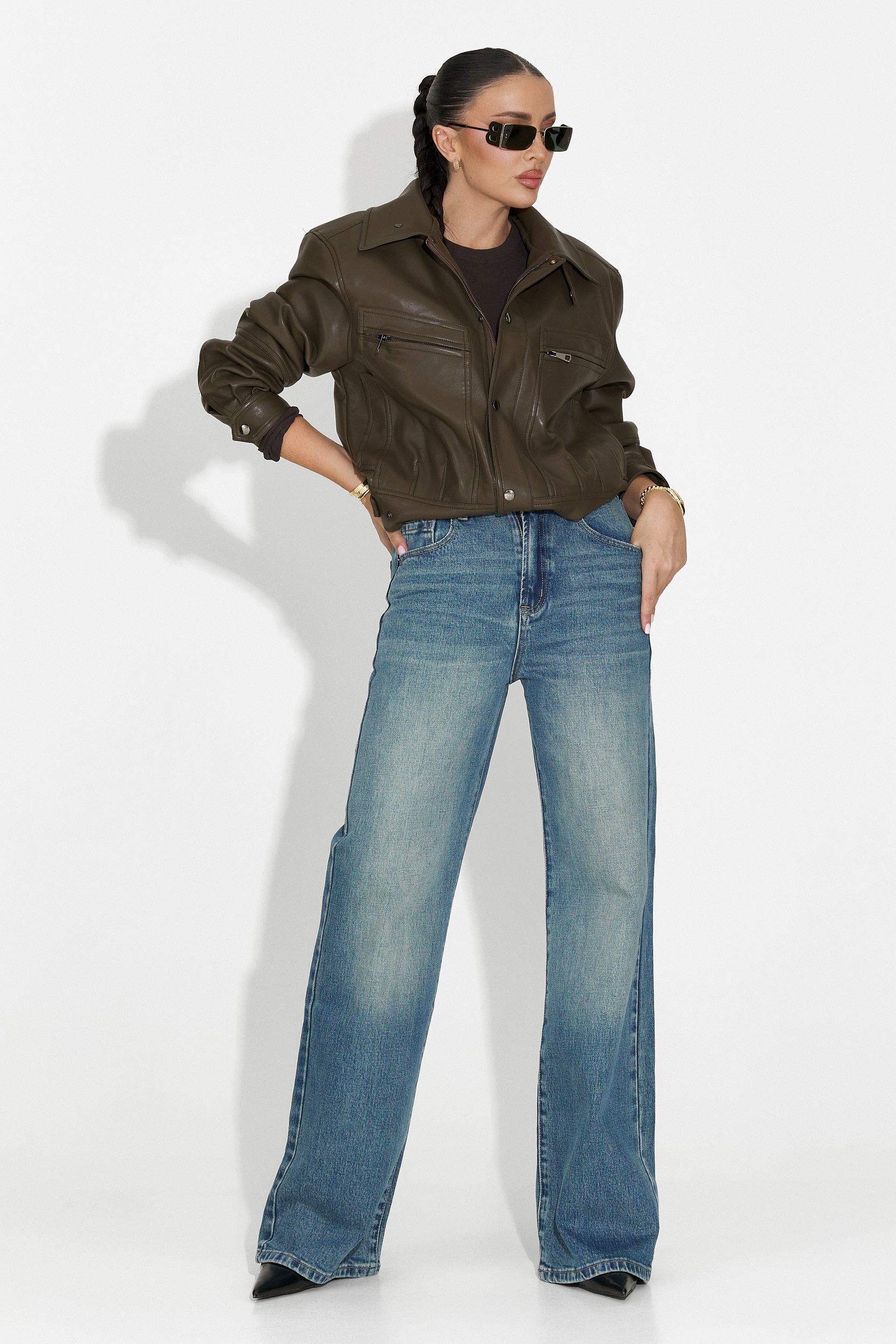 Geaca dama casual kaki Giselia Bogas