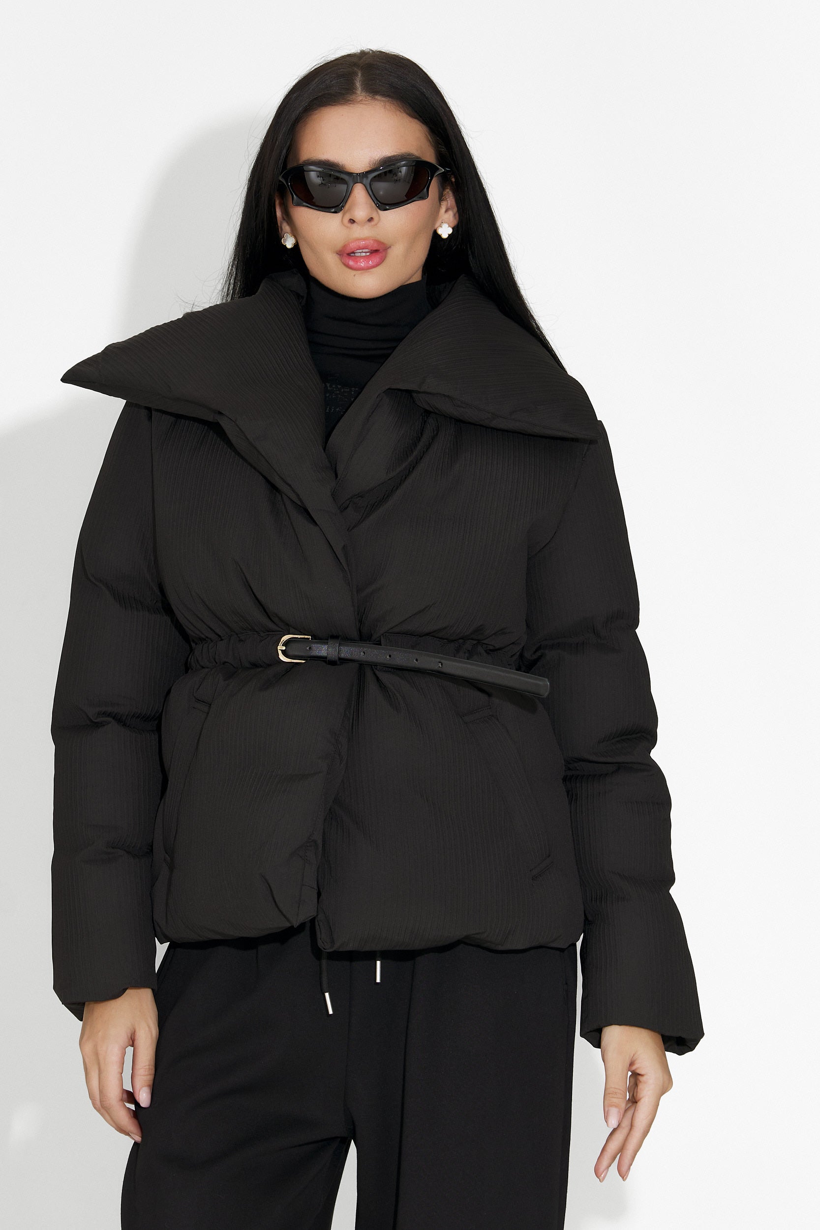 Geaca dama casual neagra Eonica Bogas