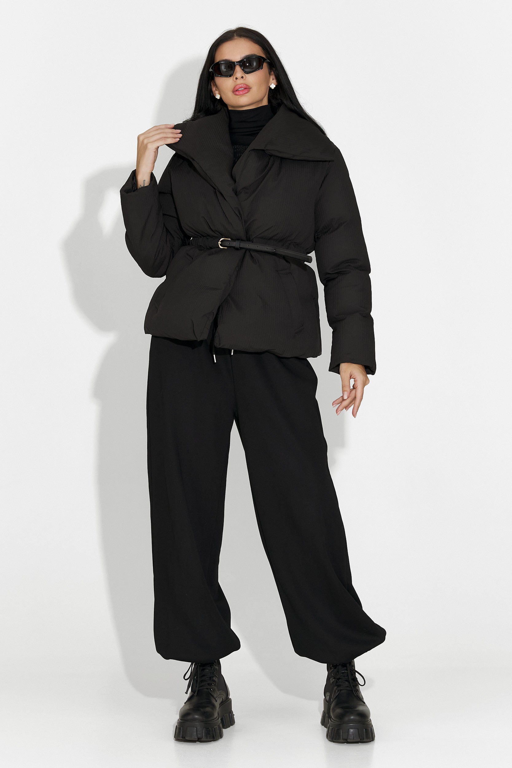 Geaca dama casual neagra Eonica Bogas