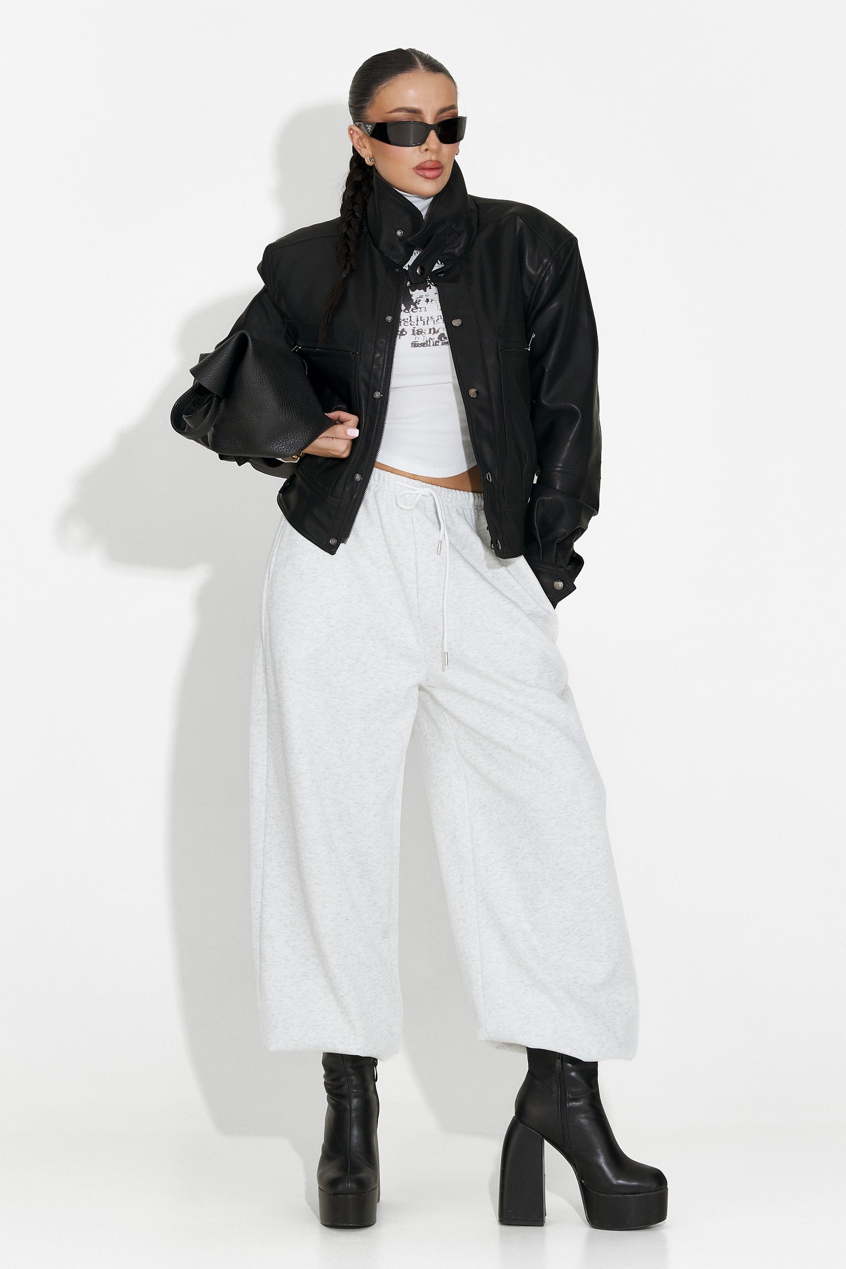 Geaca dama casual neagra Giselia Bogas