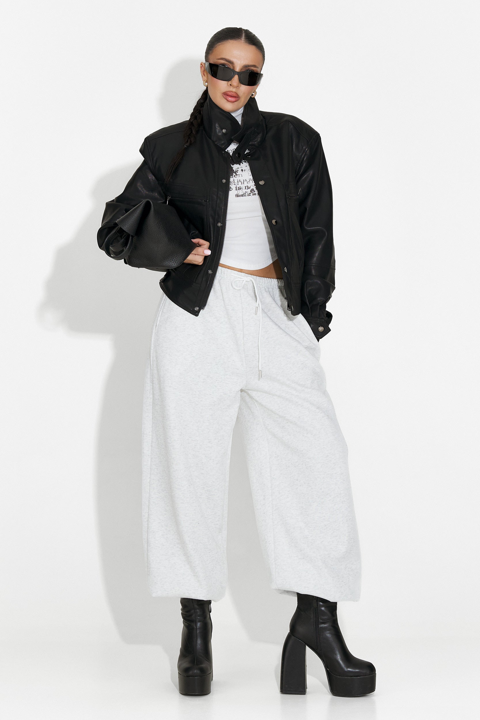 Geaca dama casual neagra Giselia Bogas