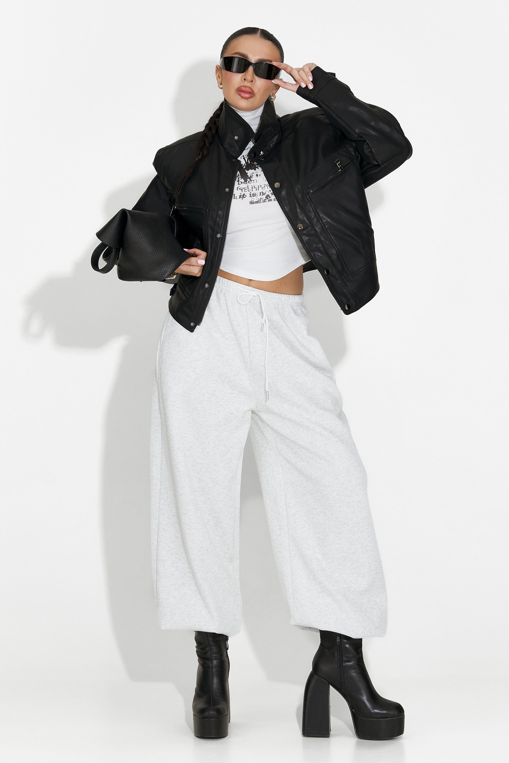 Geaca dama casual neagra Giselia Bogas