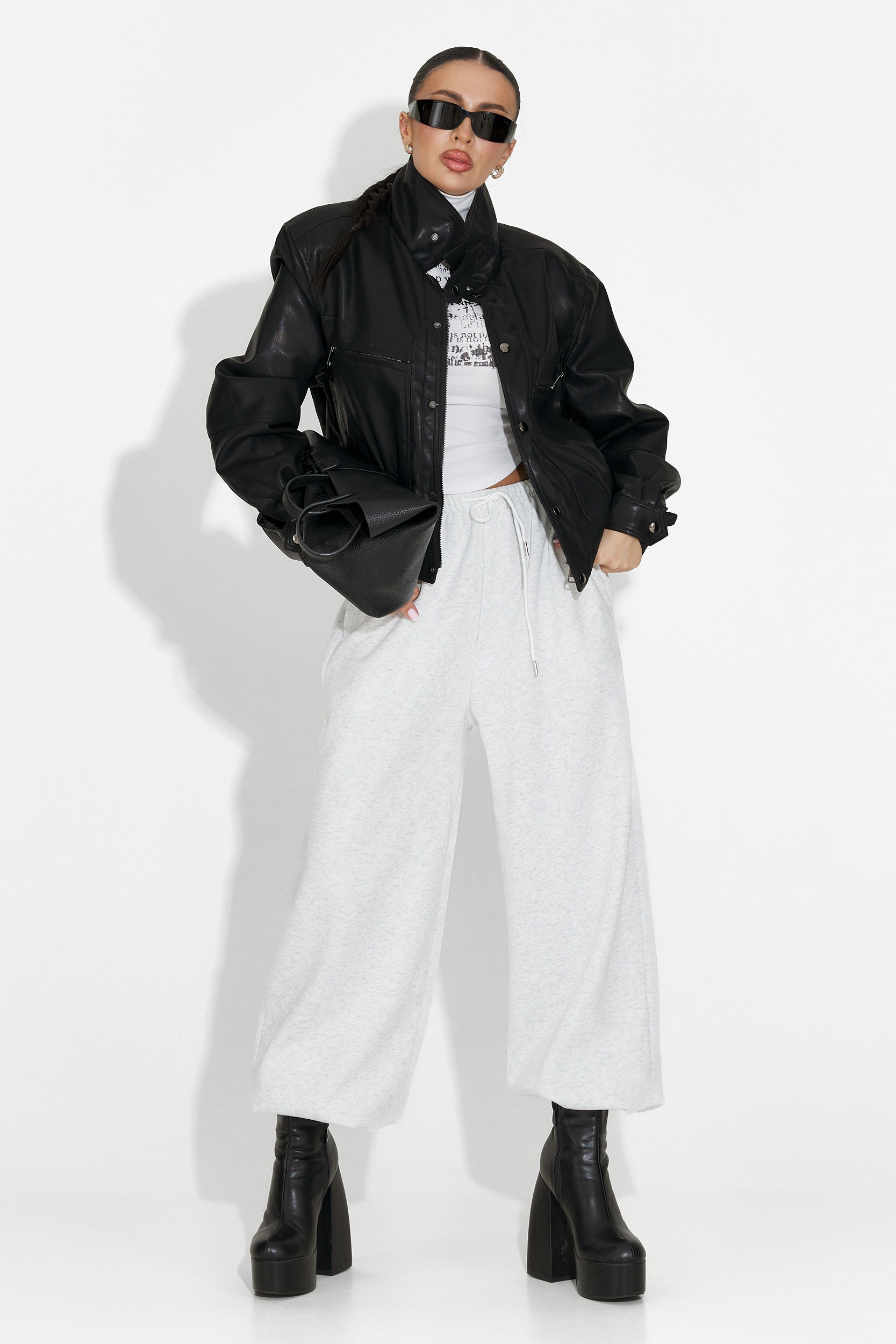 Geaca dama casual neagra Giselia Bogas