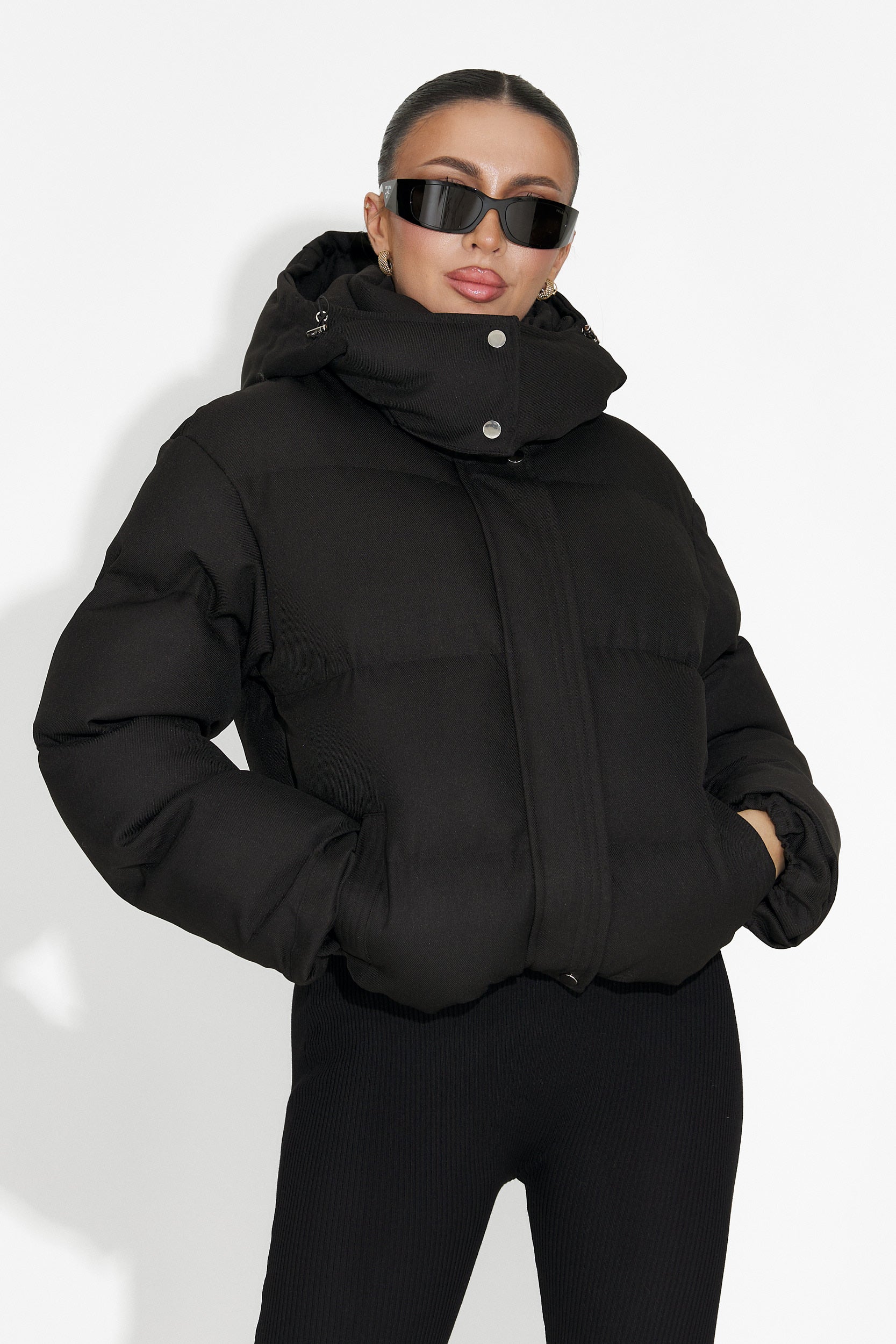 Geaca dama casual neagra Luisana Bogas