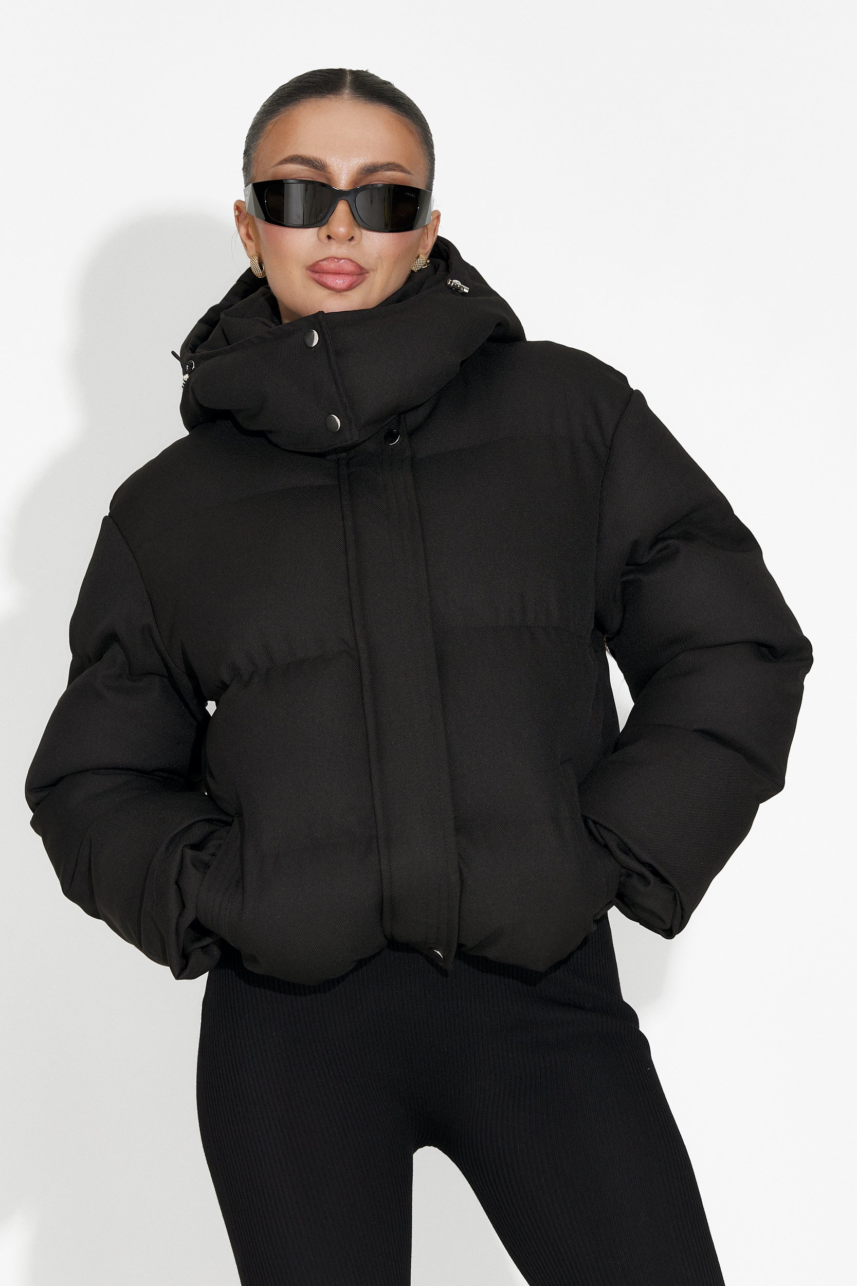 Geaca dama casual neagra Luisana Bogas