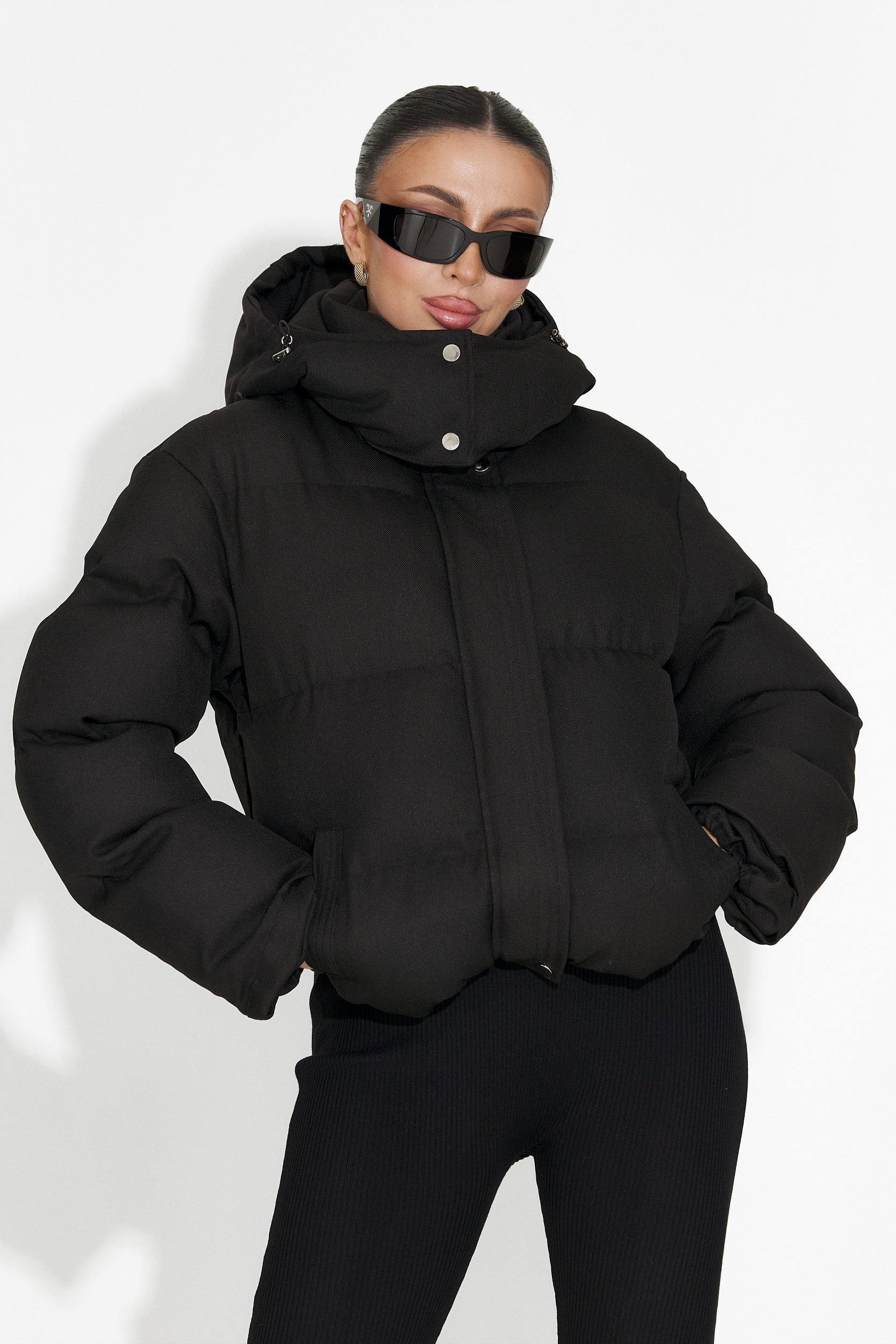 Geaca dama casual neagra Luisana Bogas