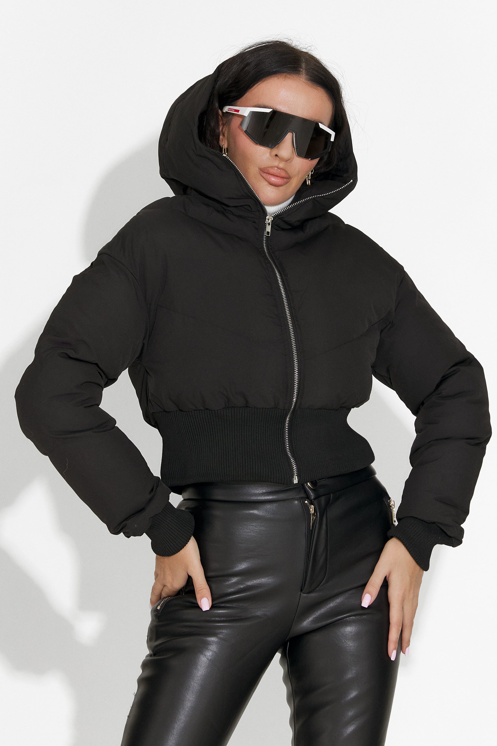 Geaca dama casual neagra Lumaya Bogas