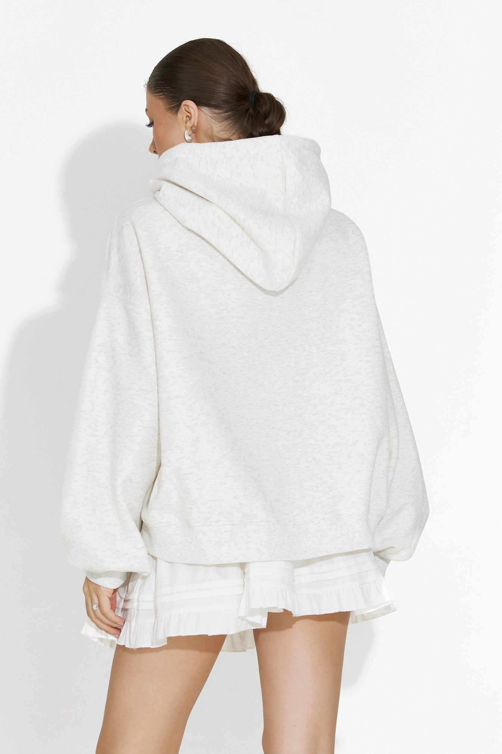 Hanorac dama casual gri deschis Loravia Bogas