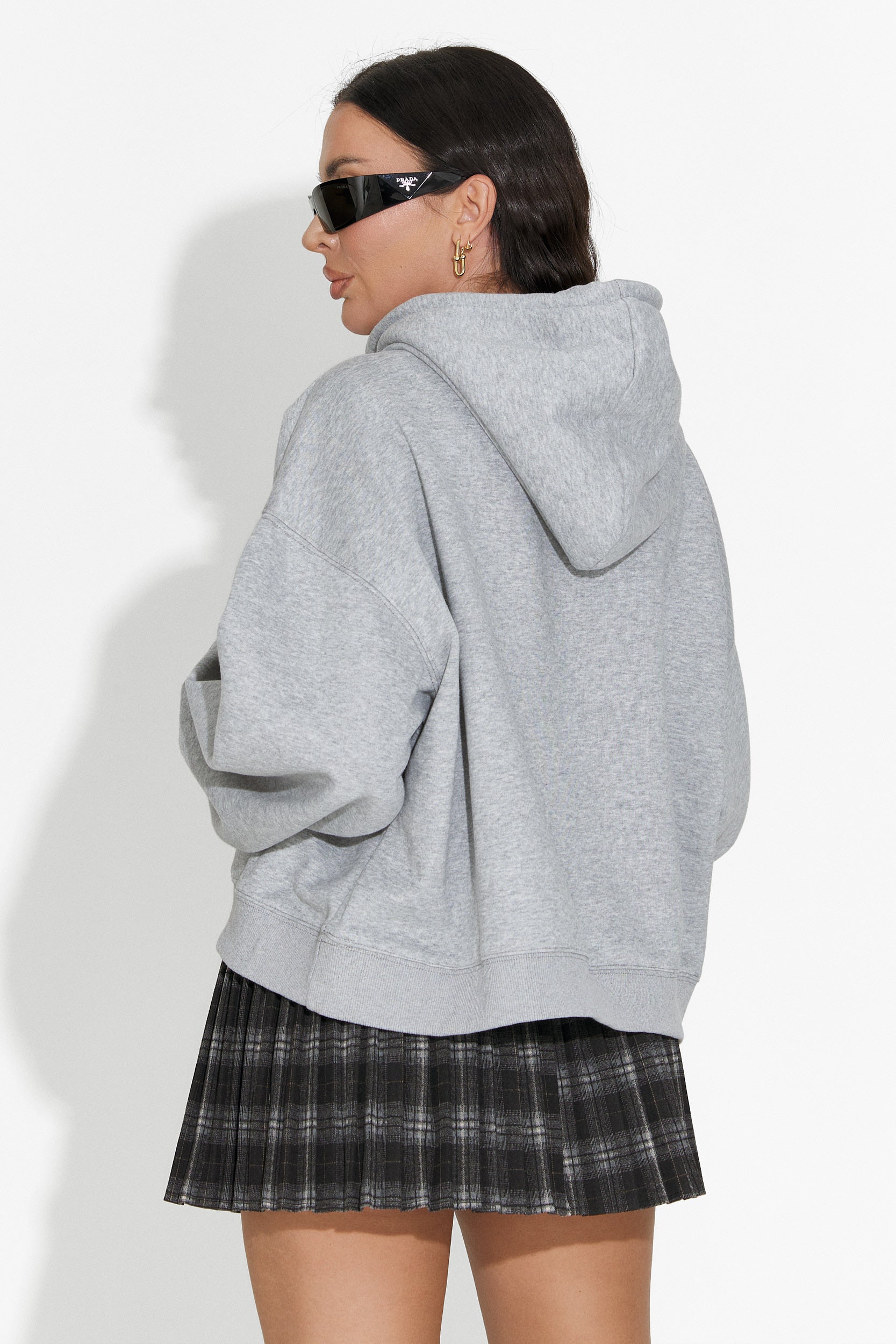 Hanorac dama casual gri inchis Loravia Bogas