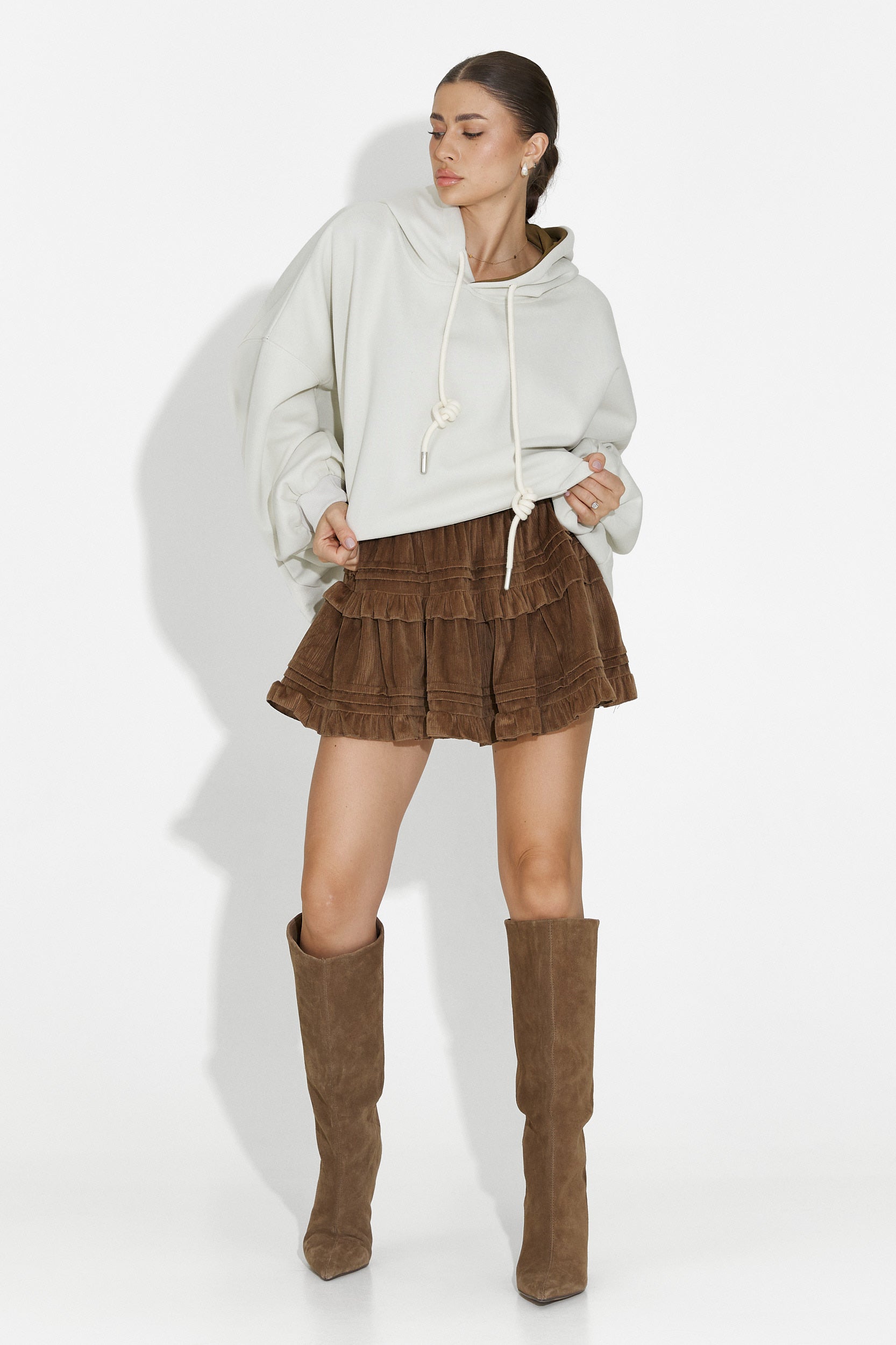 Hanorac dama casual kaki Noblesa Bogas