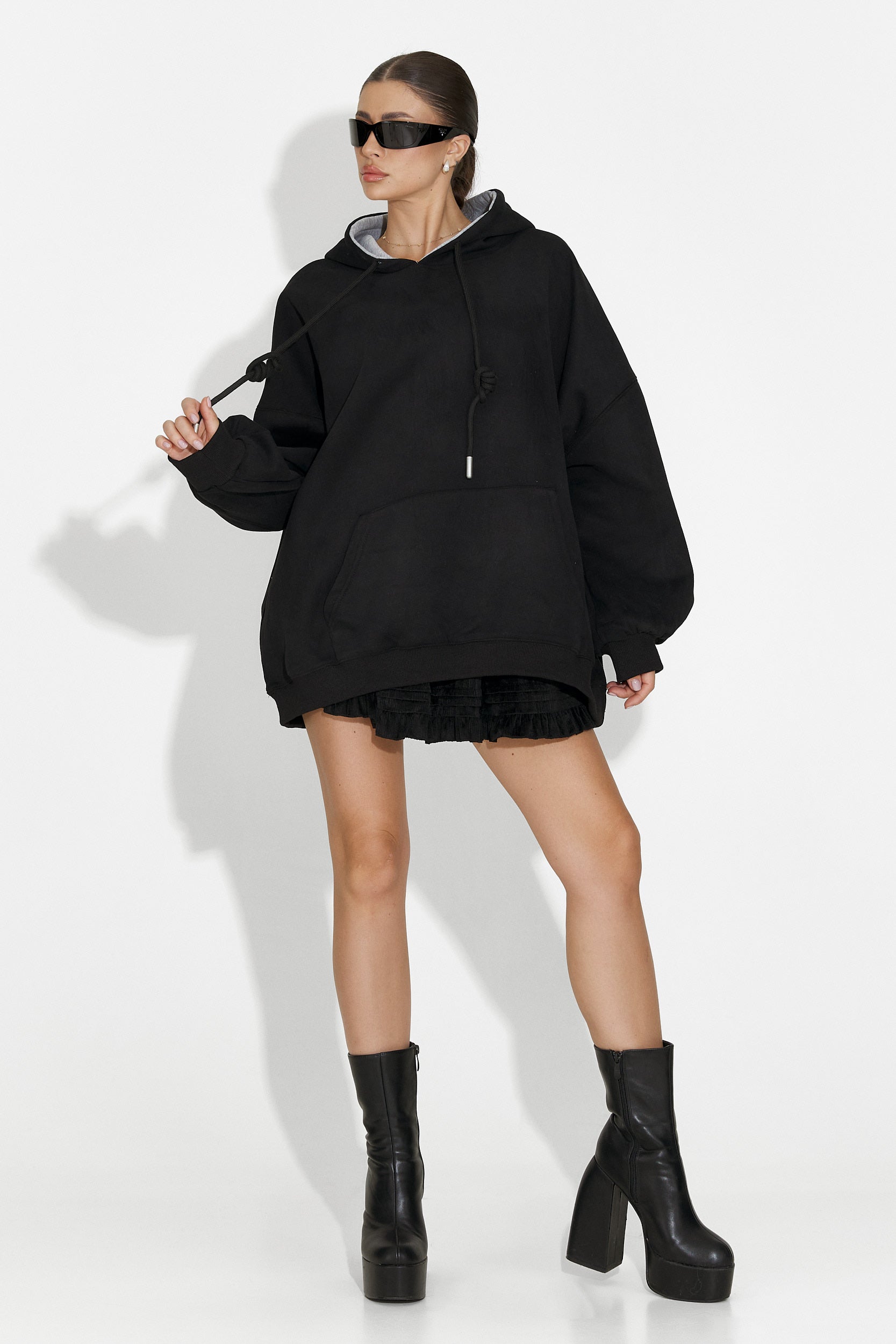 Hanorac dama casual negru Noblesa Bogas