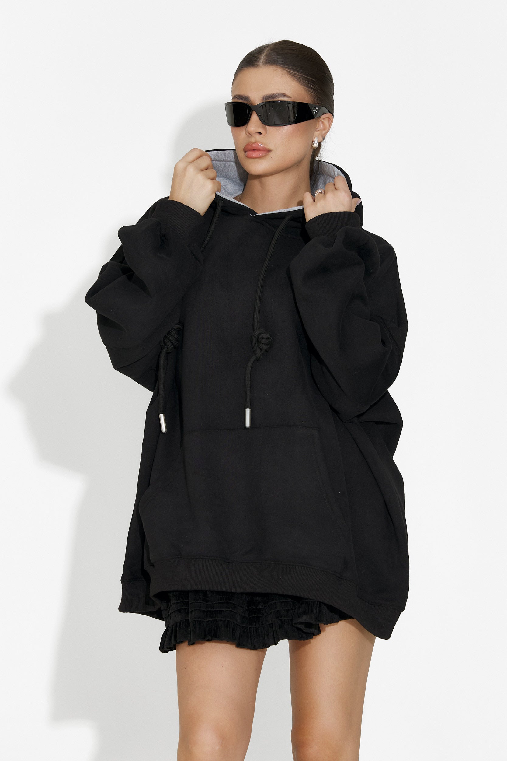 Hanorac dama casual negru Noblesa Bogas