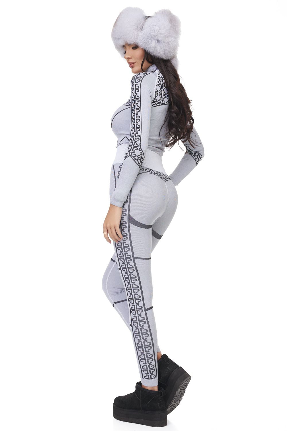 Helanca dama casual gri Seamless Bogas