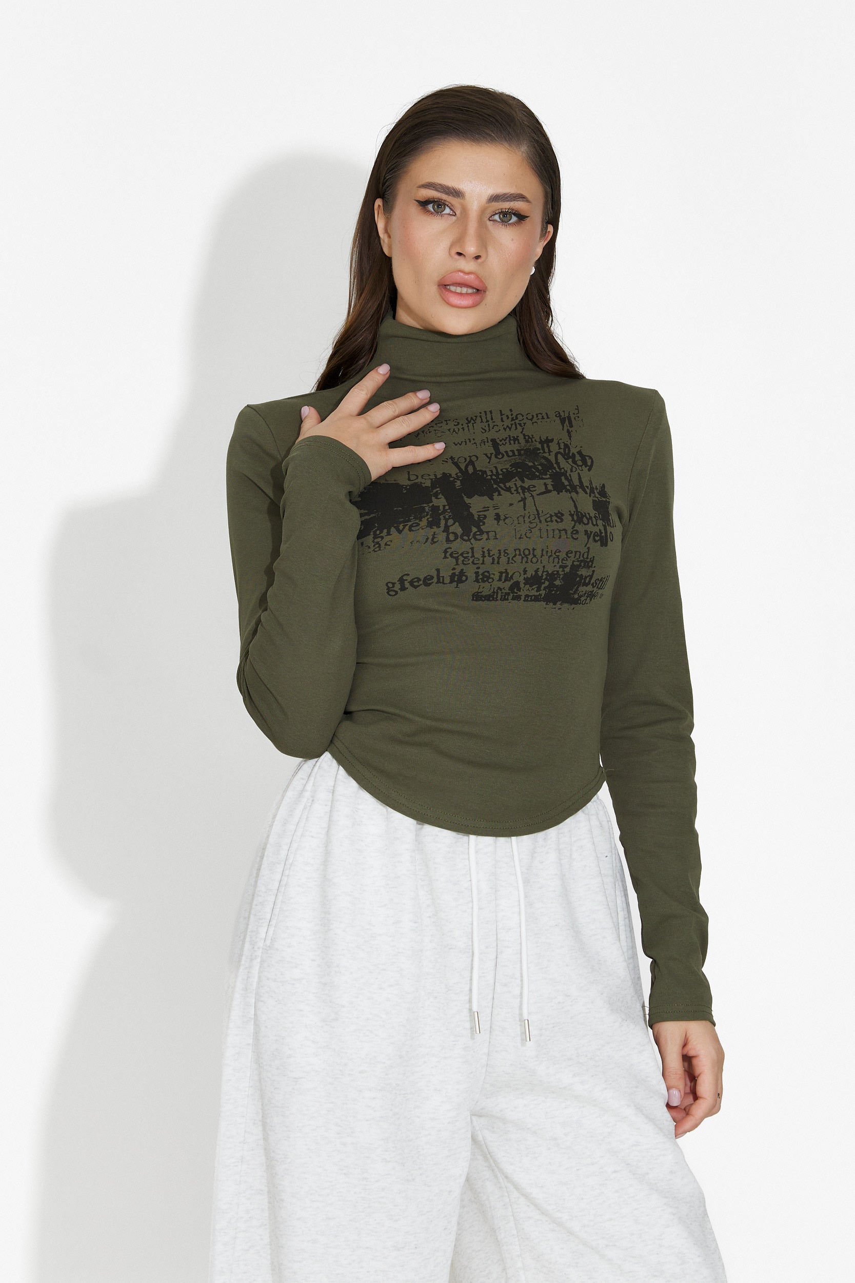 Helanca dama casual kaki Fenalya Bogas