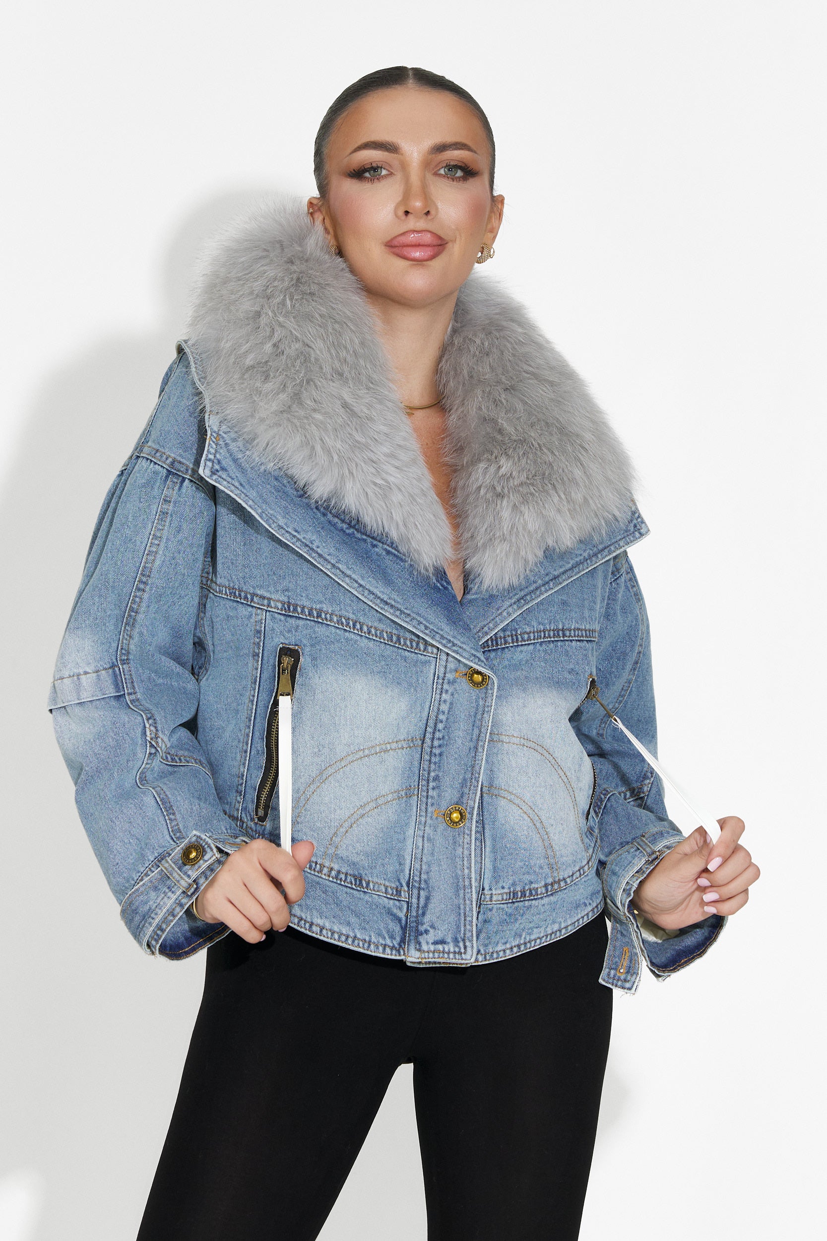 Jacheta dama bleu Tarnia Bogas