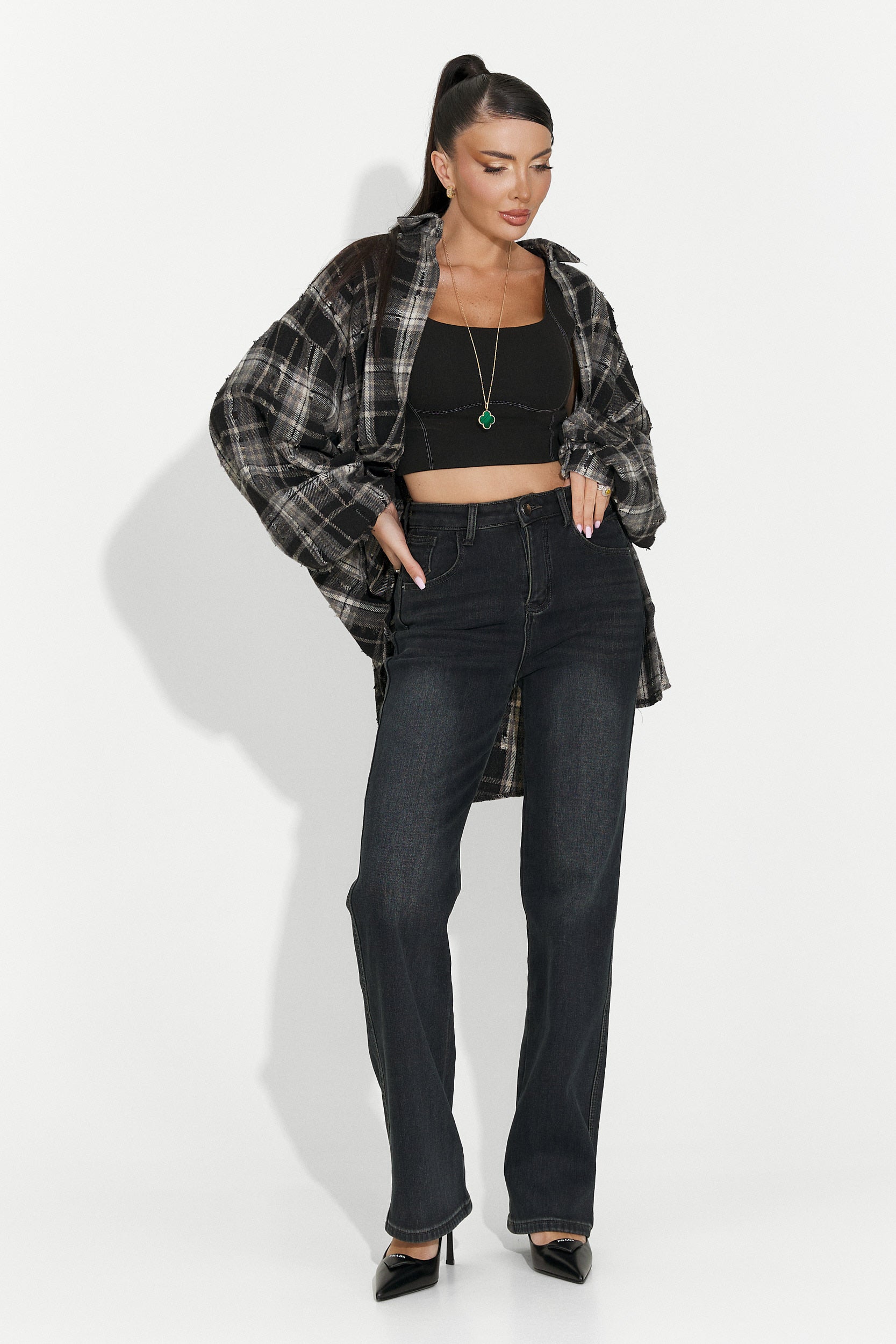 Maiou dama casual negru Jasira Bogas