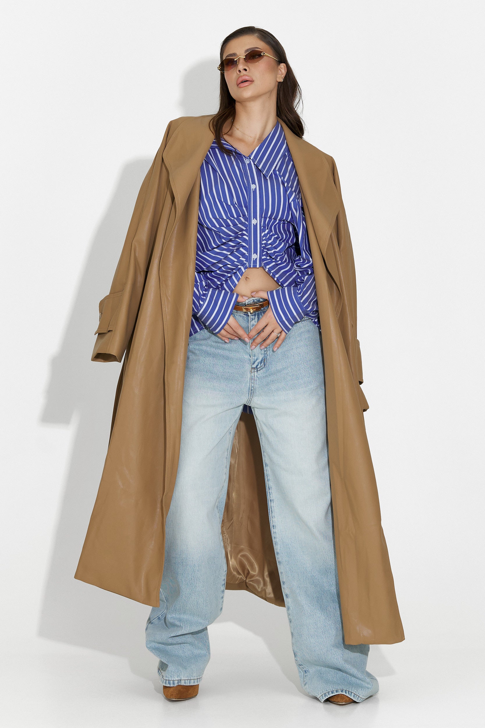 Palton dama elegant bej Jasoria Bogas