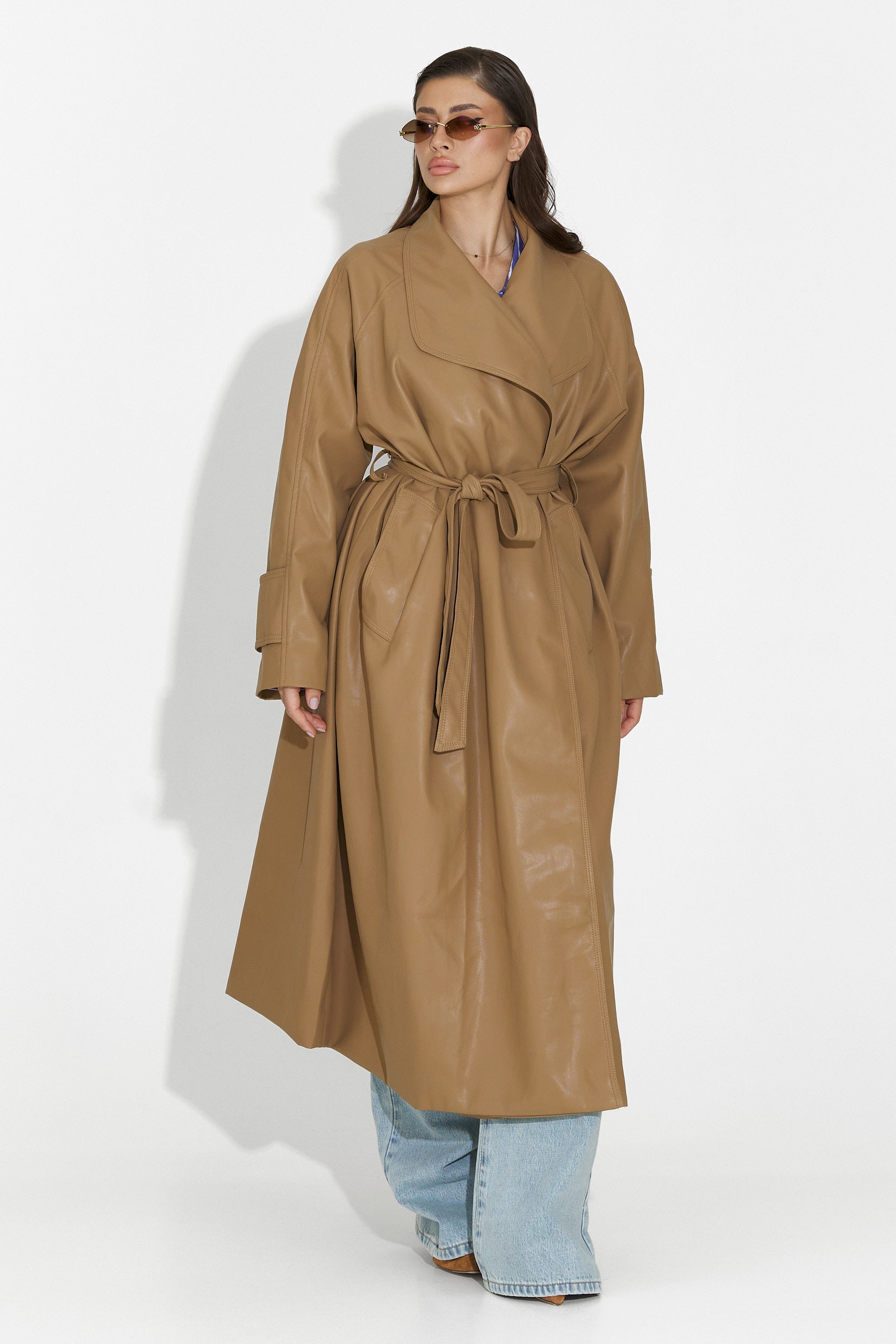 Palton dama elegant bej Jasoria Bogas