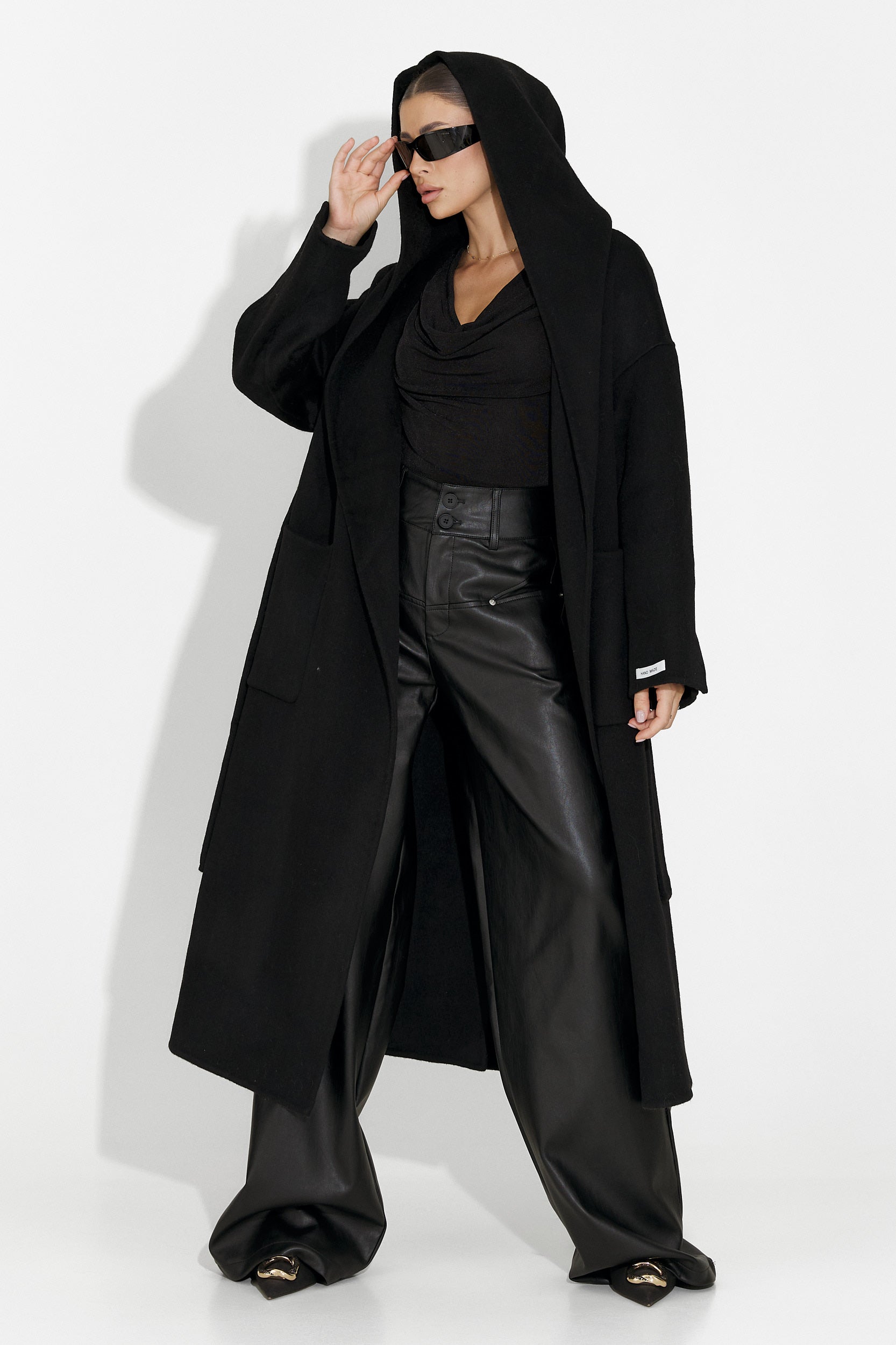 Palton dama elegant negru Carivana Bogas