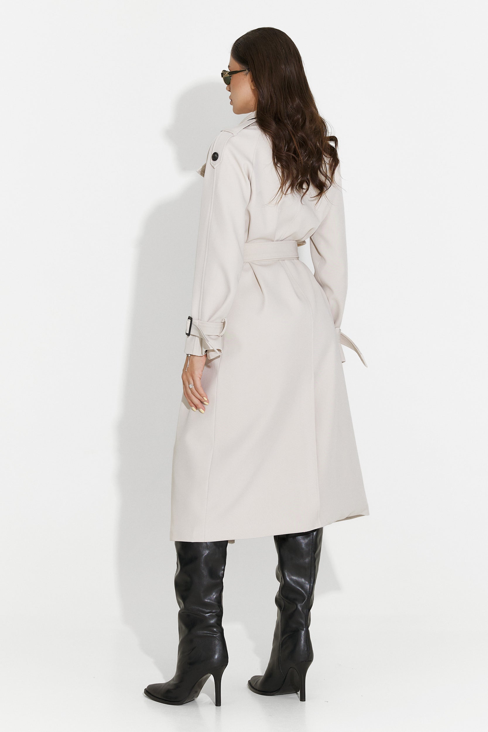 Palton dama lung grej Misena Bogas