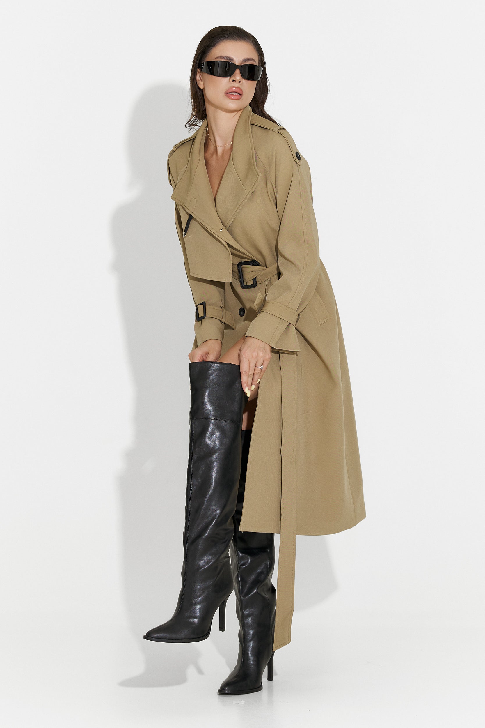 Palton dama lung maro Misena Bogas