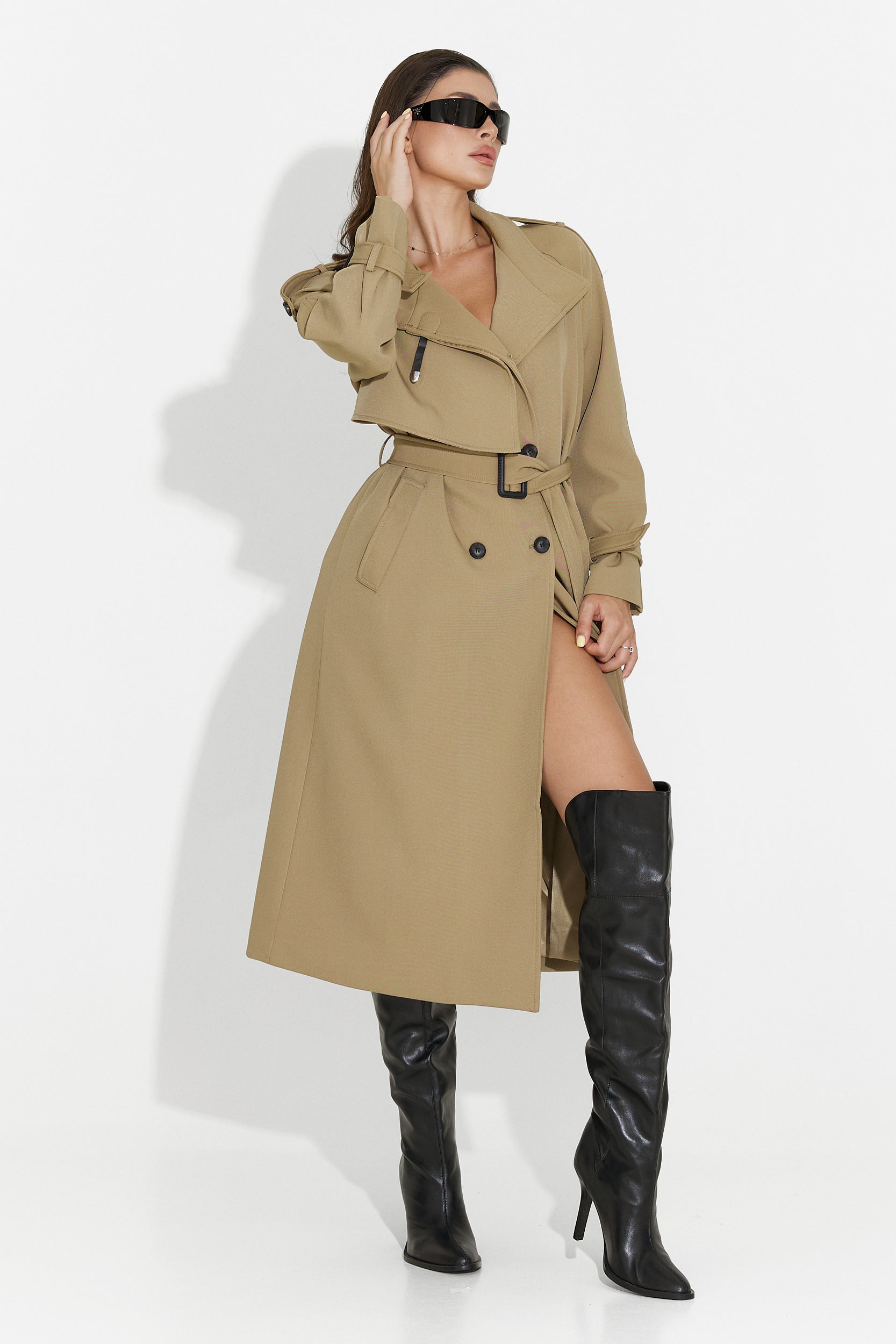 Palton dama lung maro Misena Bogas