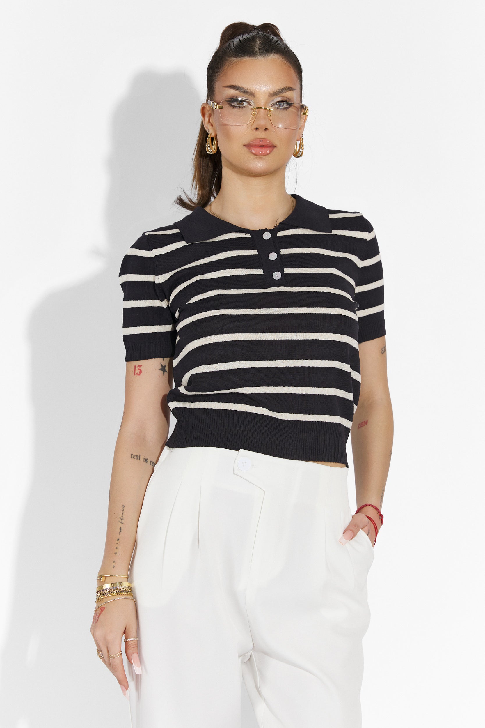 Pantaloni dama casual albi Alvaro Bogas