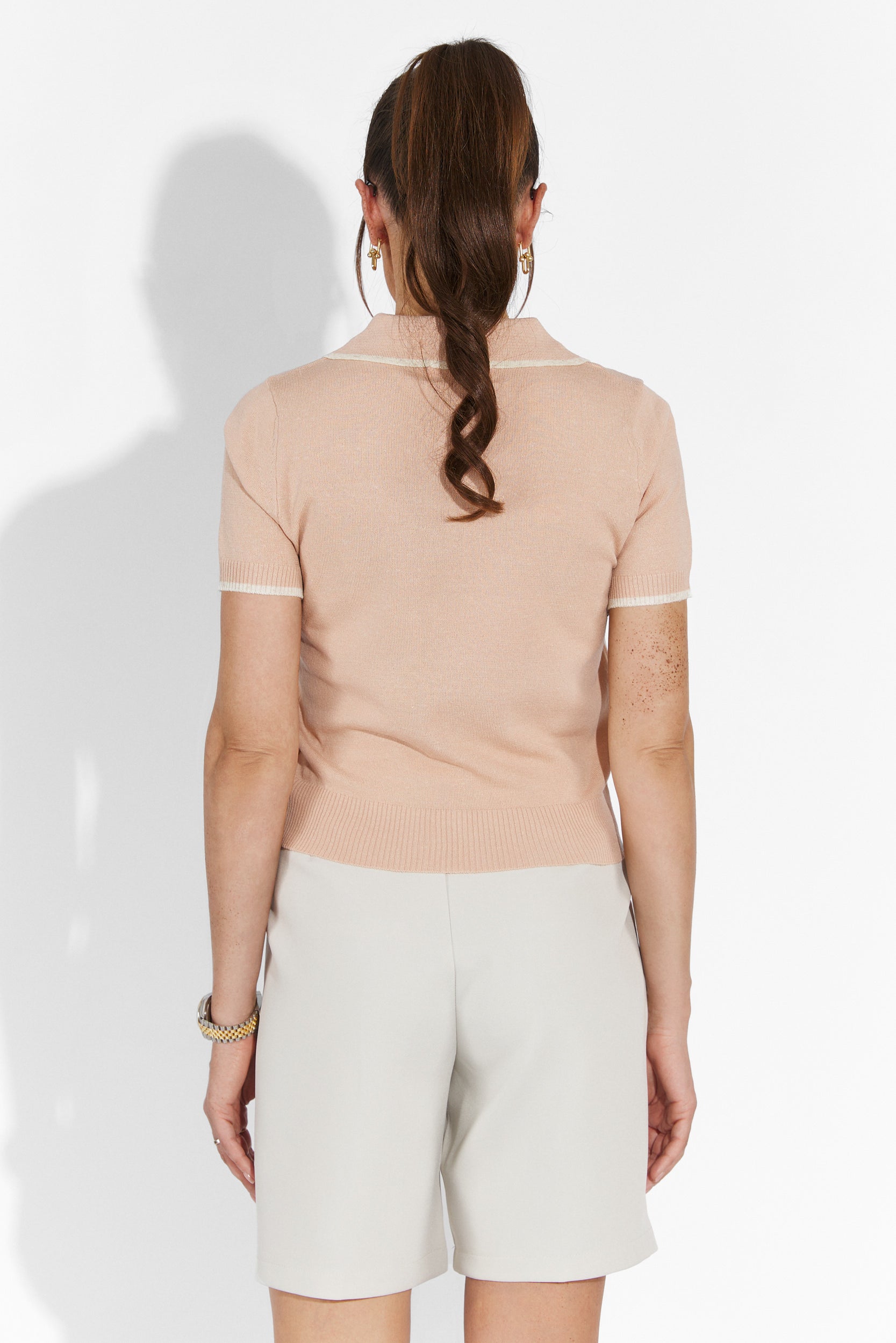 Pantaloni dama casual bej Athuro Bogas