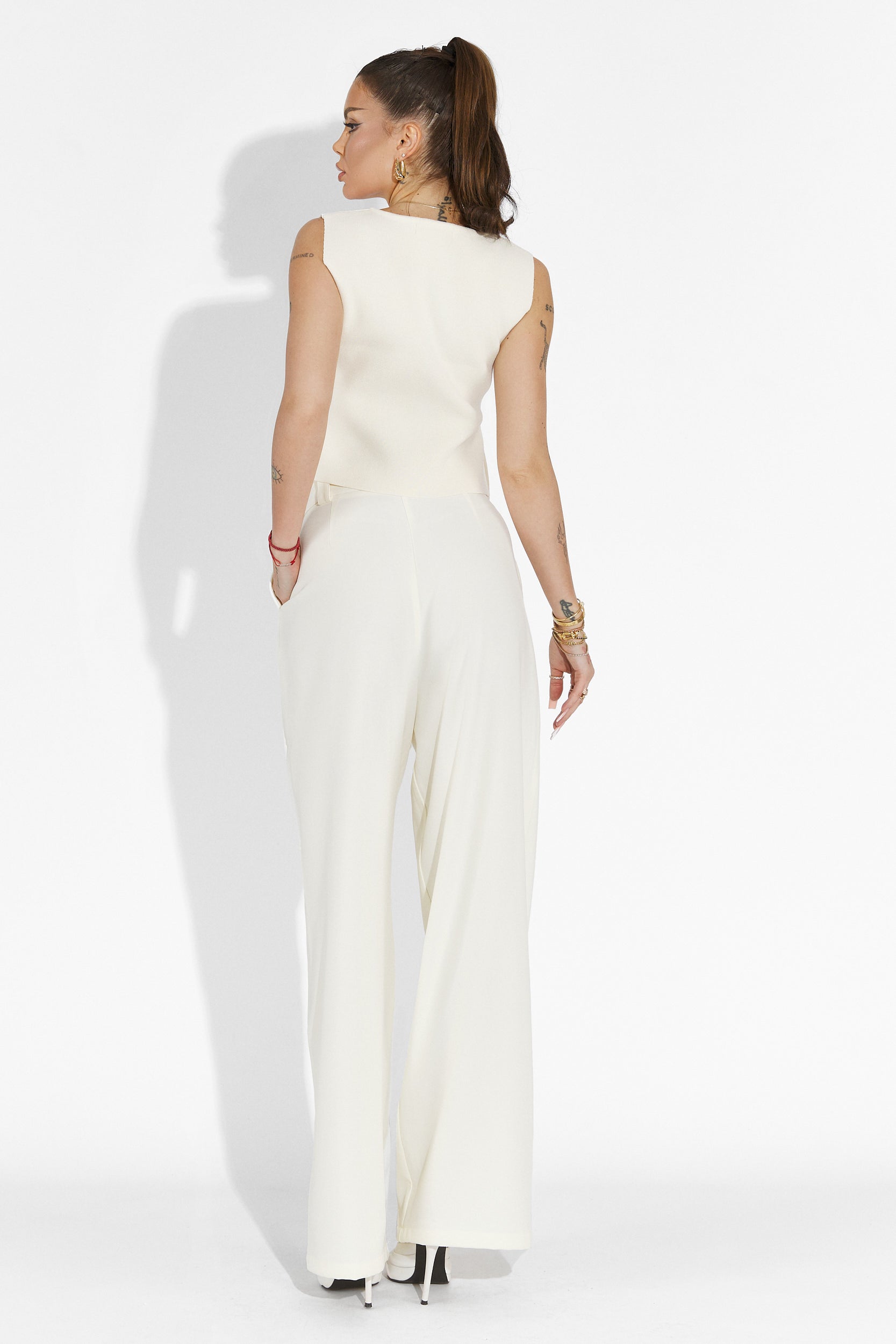 Pantaloni dama casual bej Edward Bogas