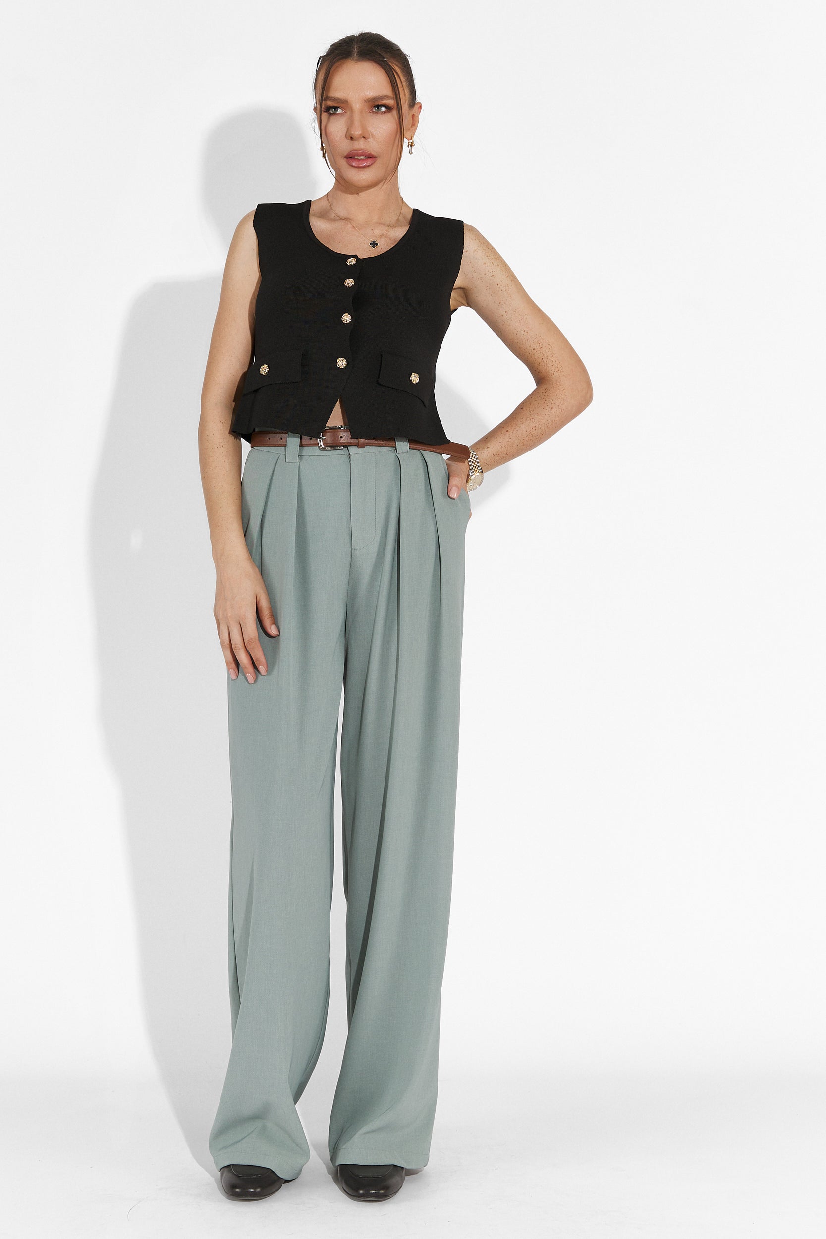 Pantaloni dama casual gri Edward Bogas