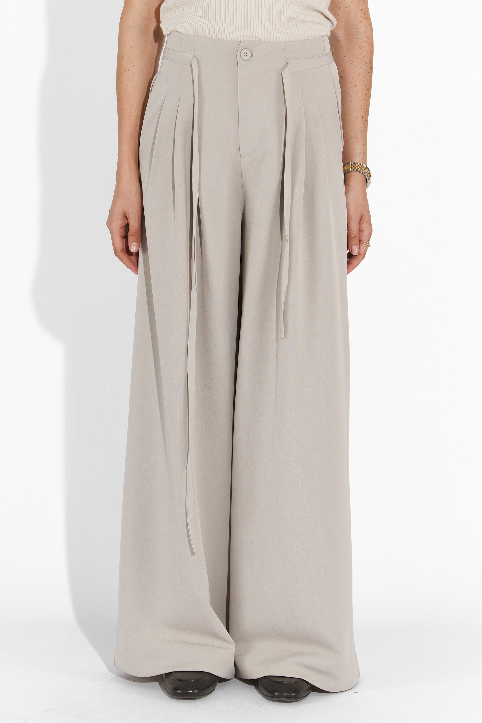 Pantaloni dama casual gri Eusebiu Bogas