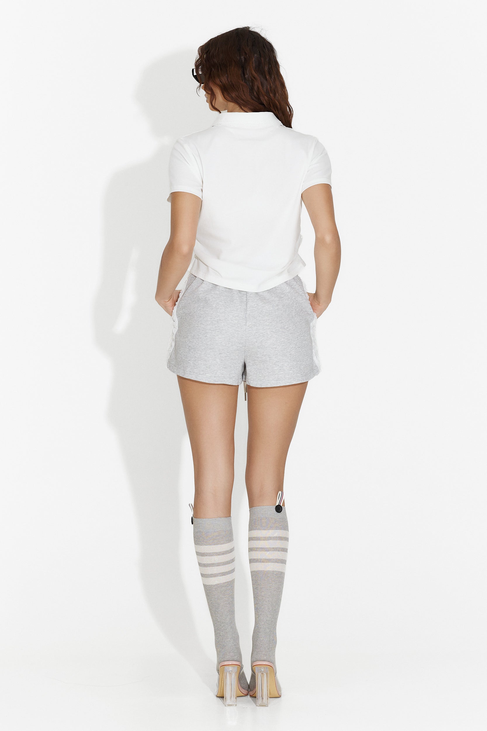 Pantaloni dama casual gri Reuben Bogas