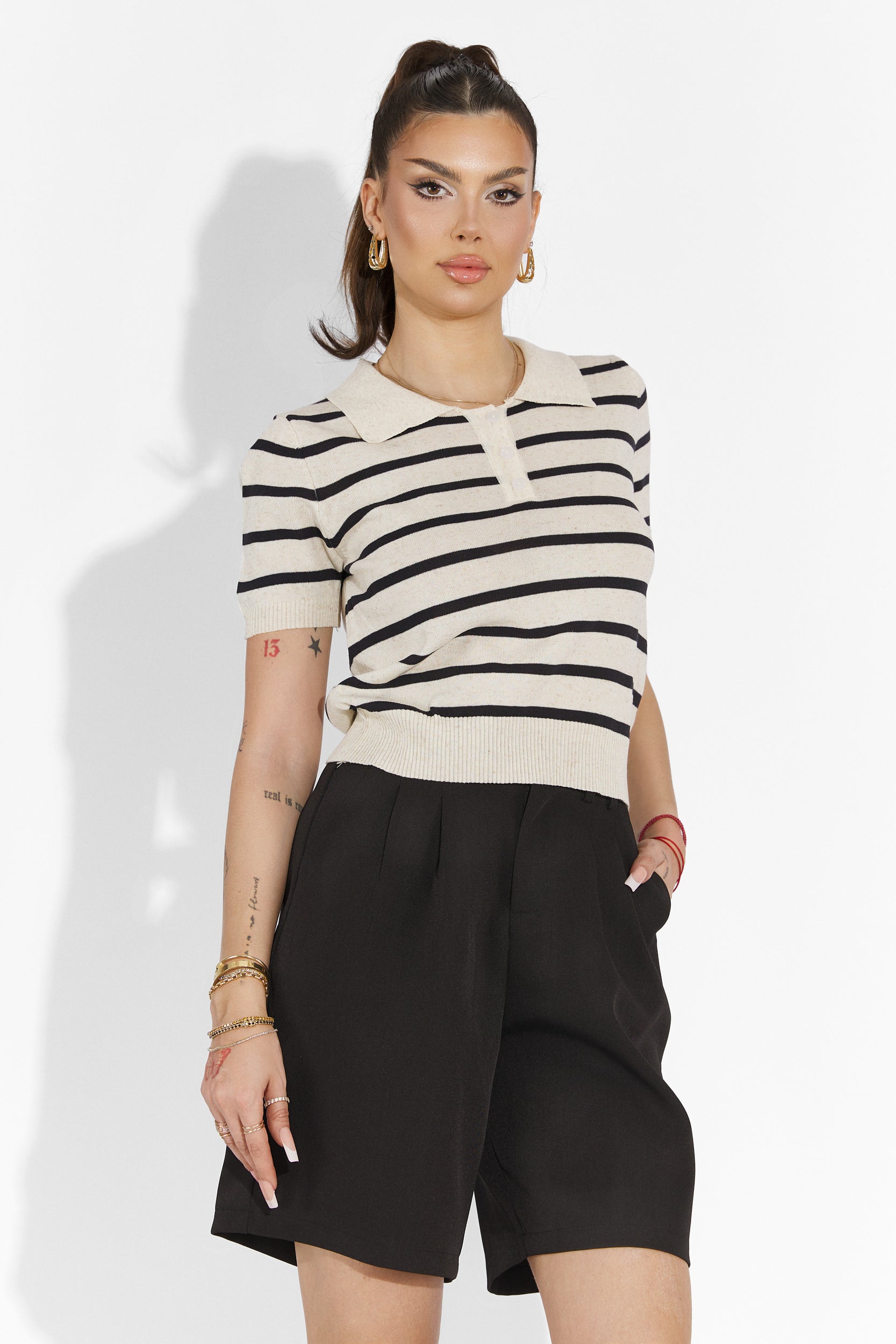 Pantaloni dama casual negri Athuro Bogas