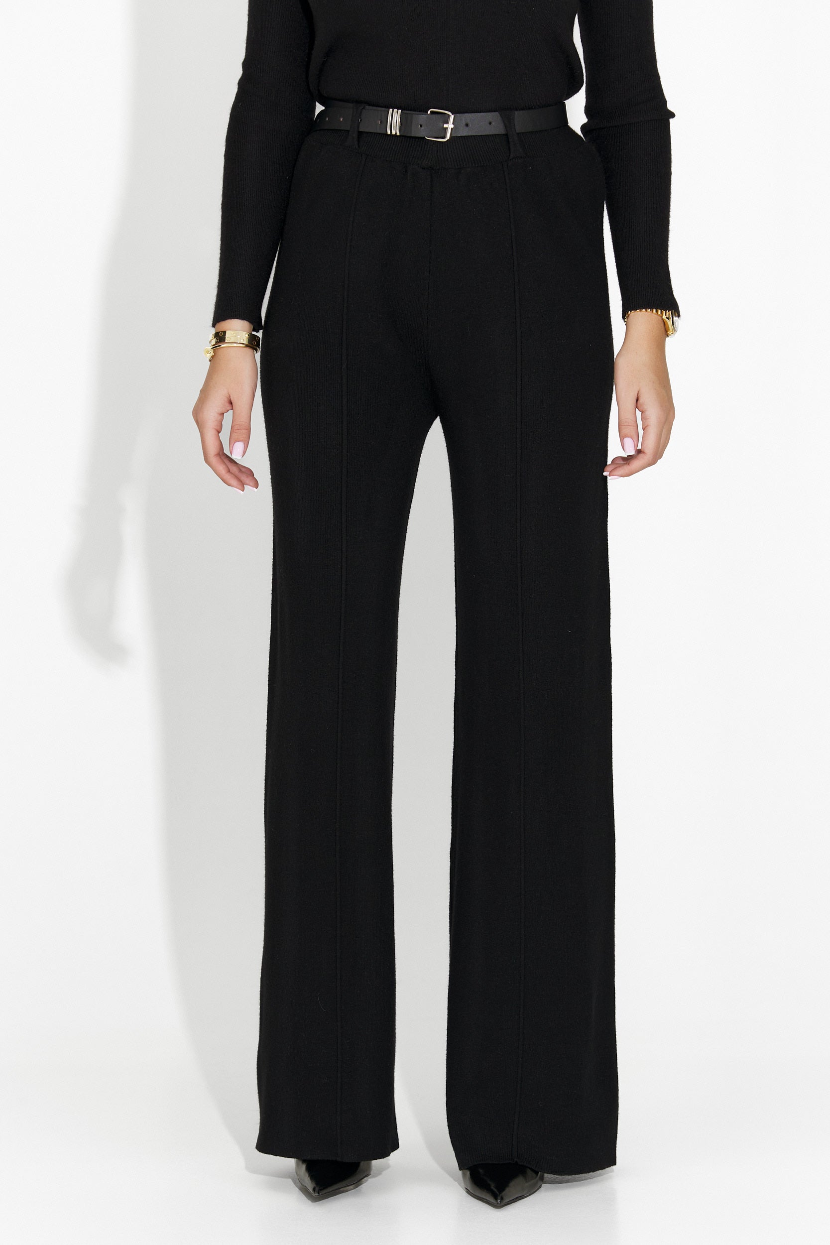 Pantaloni dama casual negri Pietrina Bogas