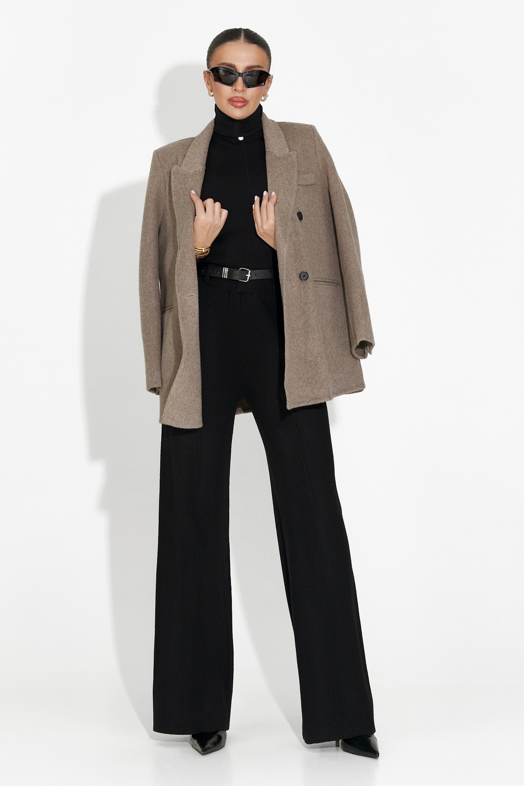 Pantaloni dama casual negri Pietrina Bogas