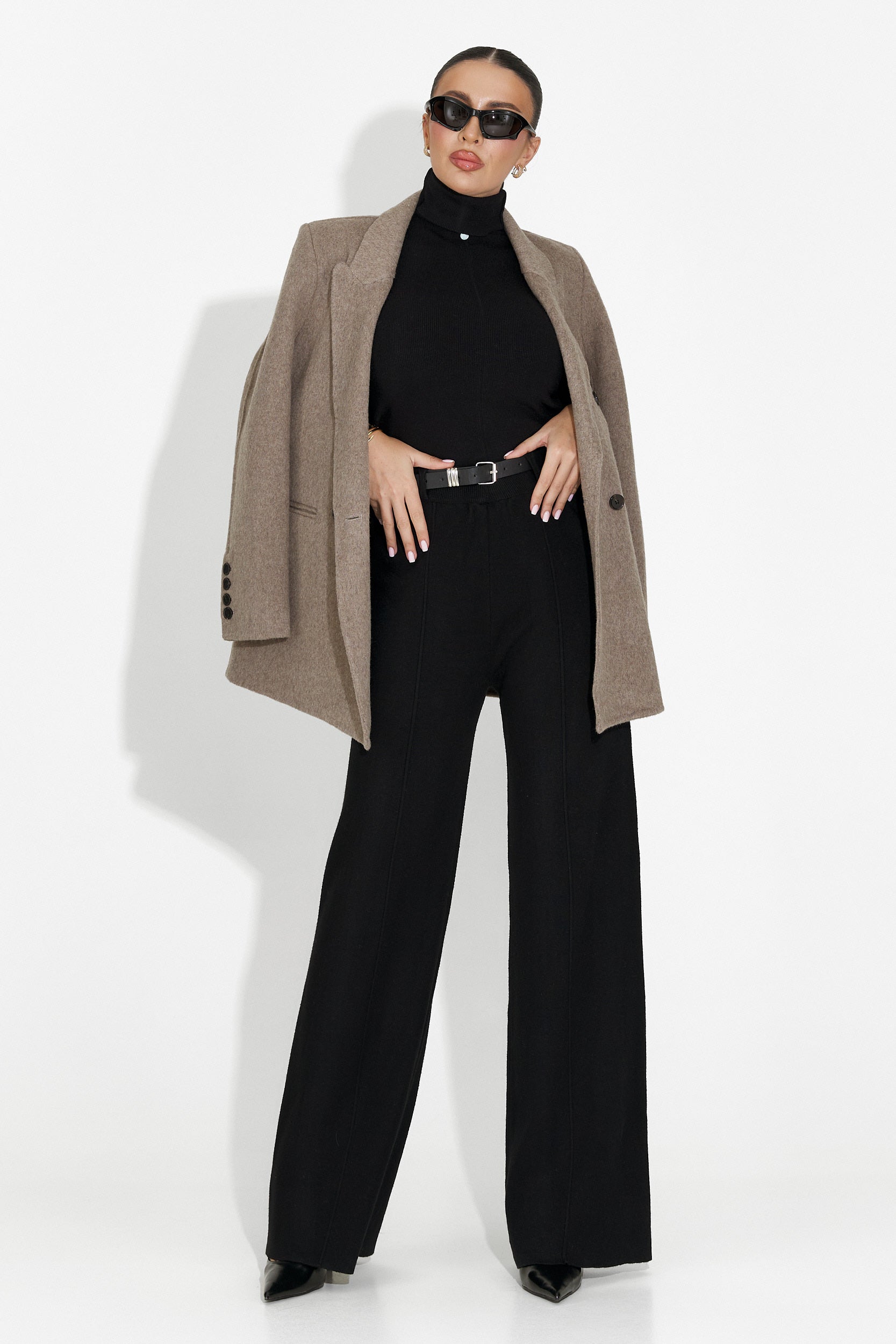 Pantaloni dama casual negri Pietrina Bogas