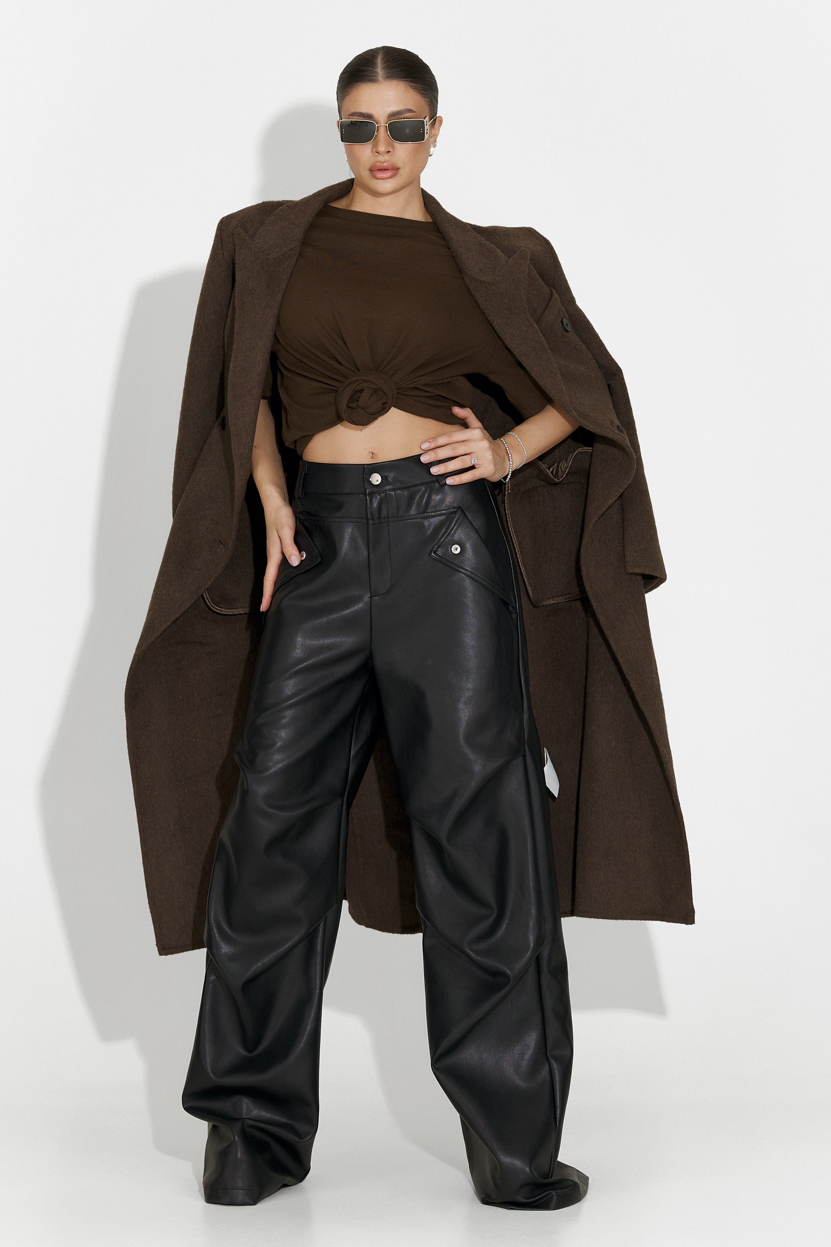 Pantaloni dama casual negri Savelis Bogas