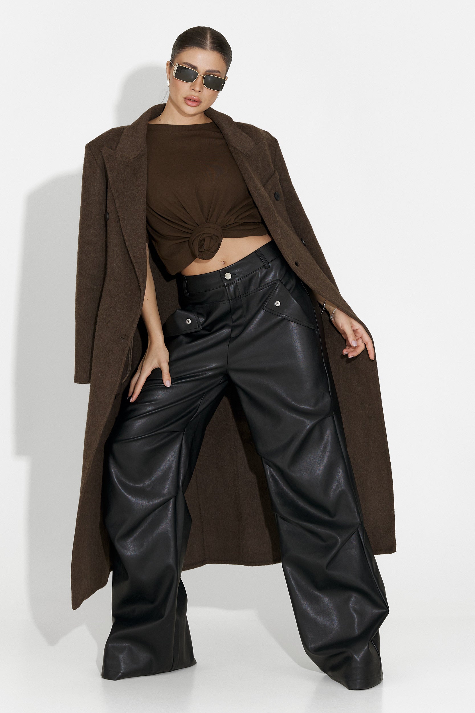 Pantaloni dama casual negri Savelis Bogas