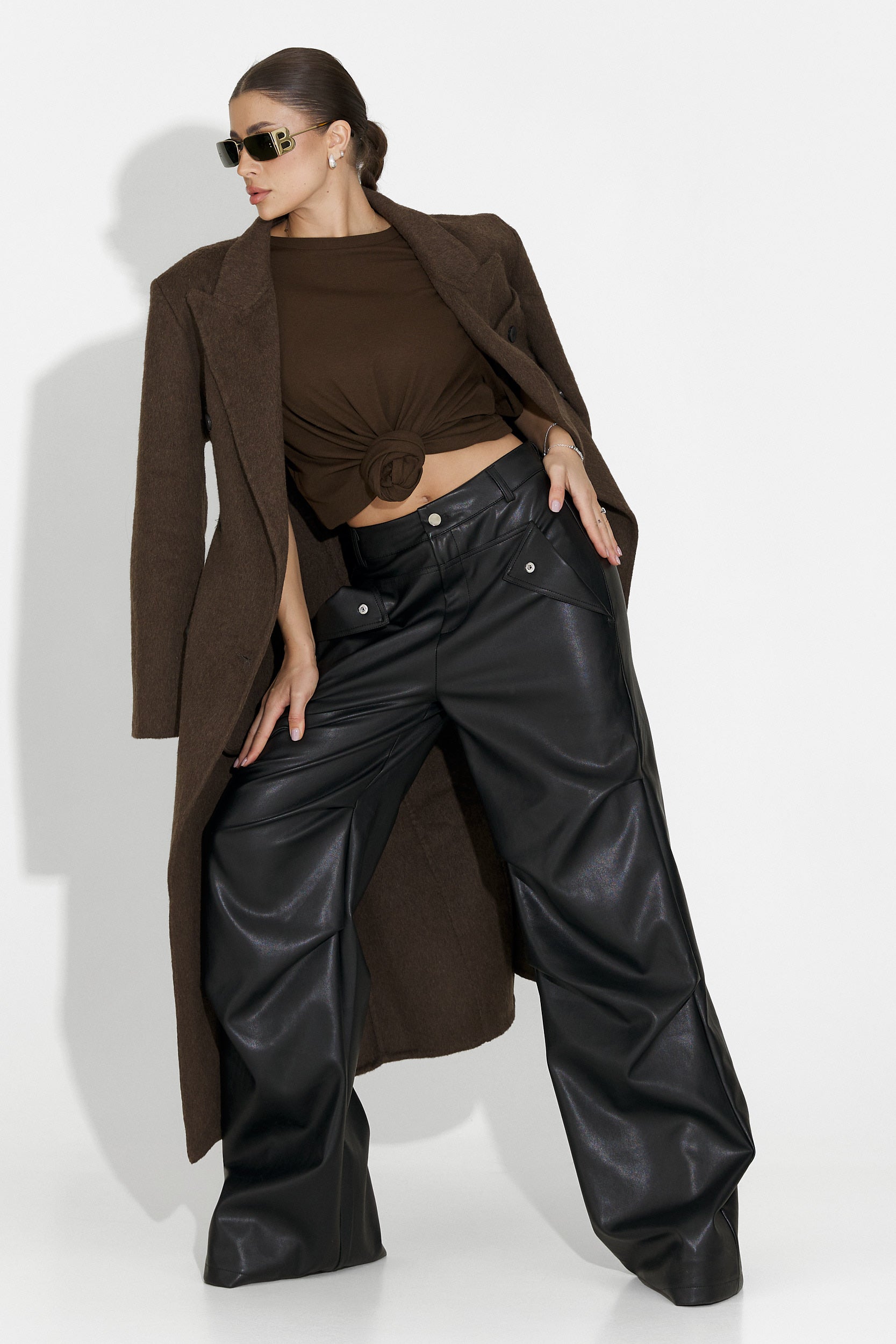 Pantaloni dama casual negri Savelis Bogas